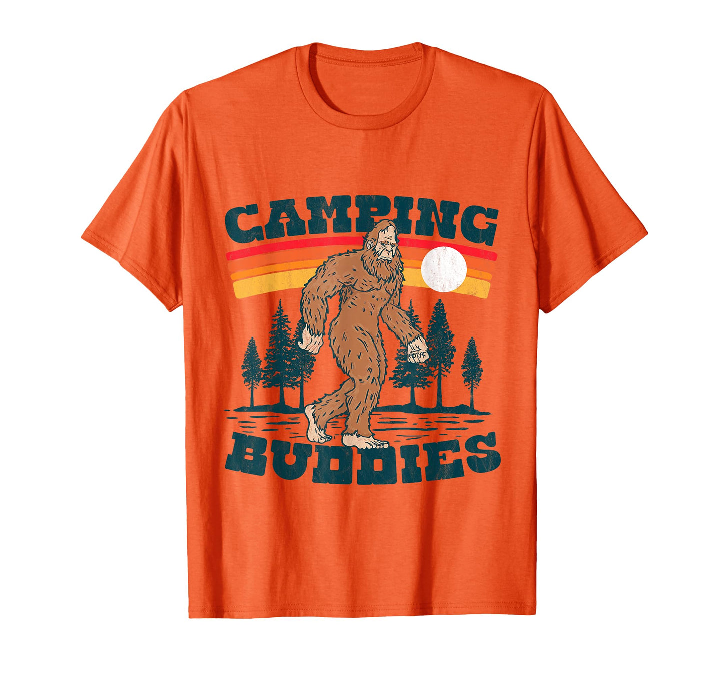 Camping Buddies Funny Camper Bigfoot Group Outdoor Sasquatch T-Shirt