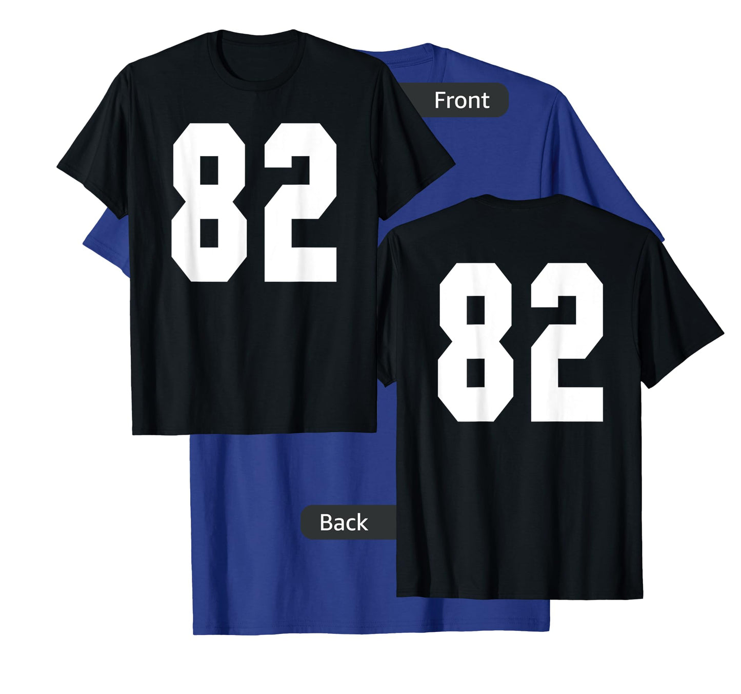 # 82 Team Sports Jersey Front & Back Number Player Fan T-Shirt