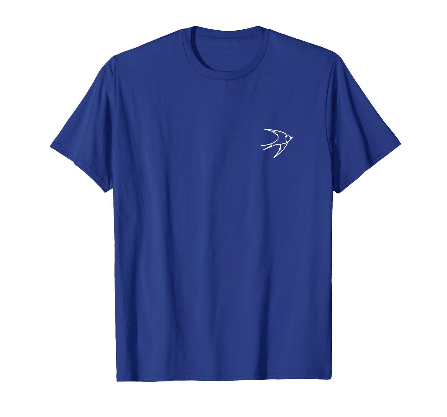Swallow Bird Badge Patch Line Art Icon Outline Gift T-Shirt