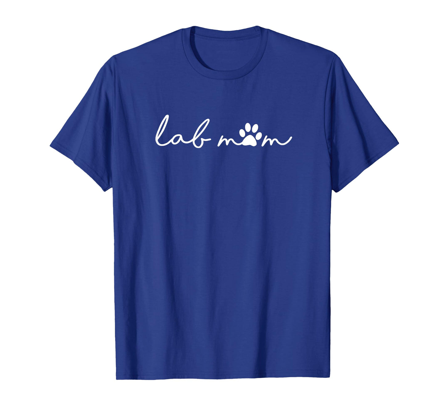 Lab Dog Mom with Pawprint for Humans Labrador Retriever Mama T-Shirt