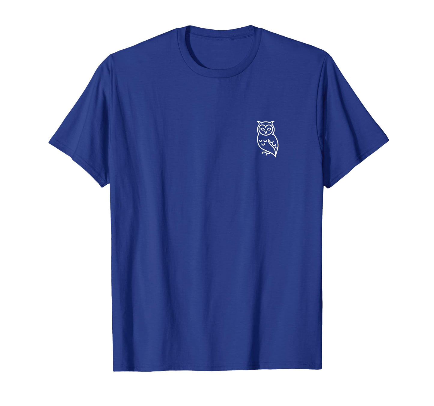 Owl Bird Badge Patch Line Art Icon Outline Gift T-Shirt