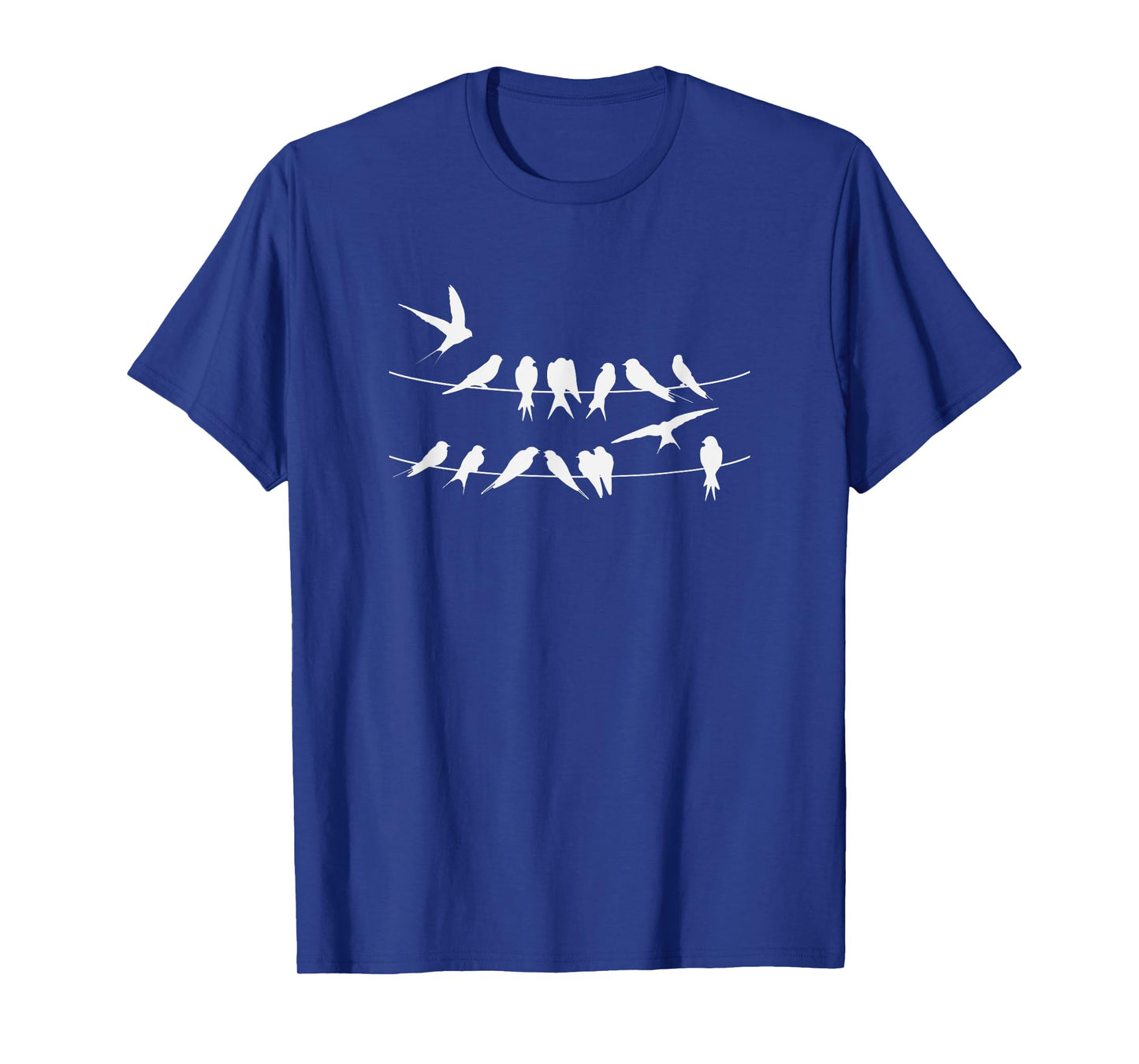 !RALUPOP BIRDS ON A WIRE T-Shirt - Black - Men's Small - Short Sleeve - Crew Neck - Classic Fit - Cotton 100% - Bird Pattern - Modern - Casual - Exercise and Fitness - All Seasons