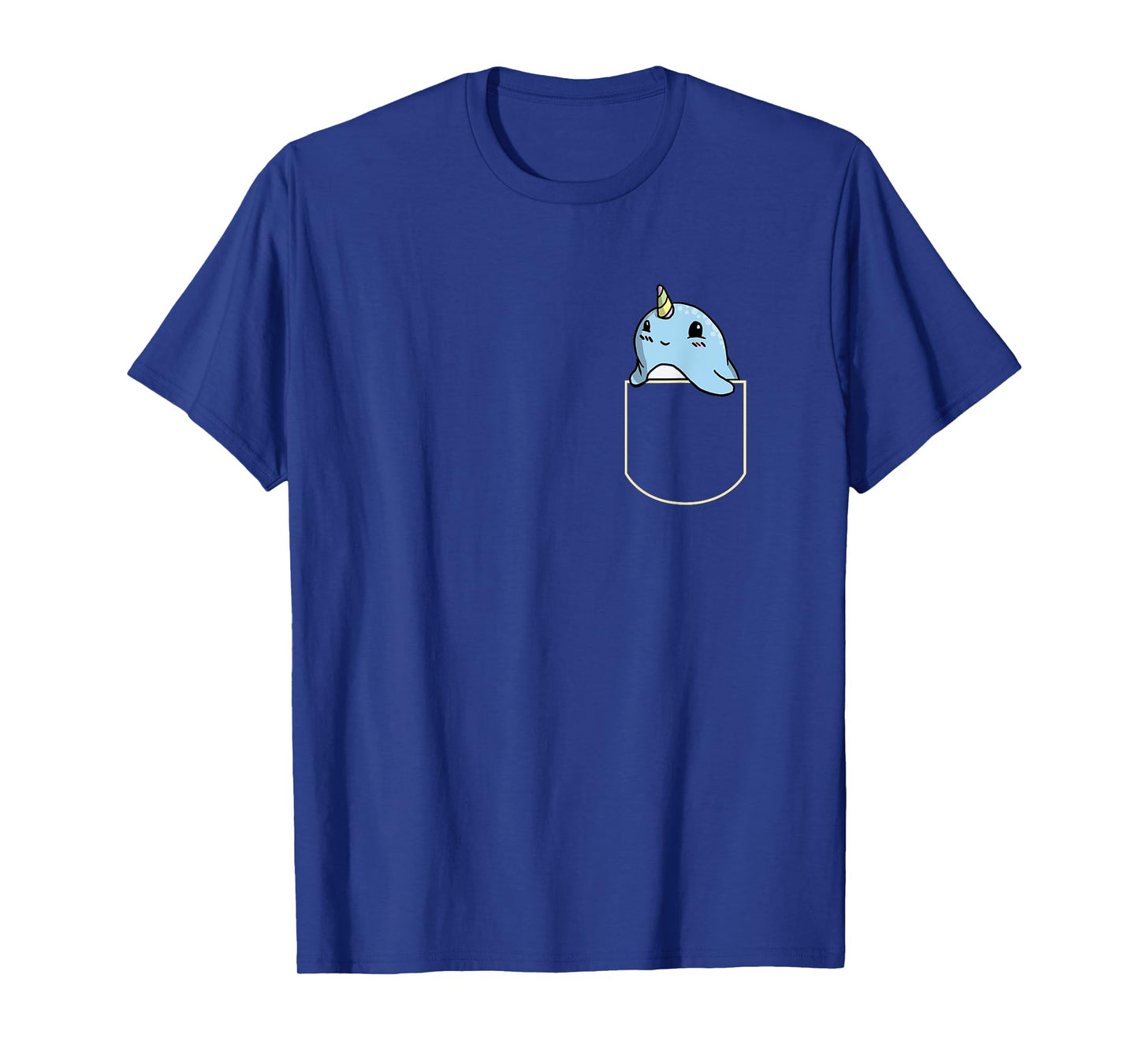 Funny Narwhal Chest Bag Gift Unicorn Whale Pocket T-Shirt