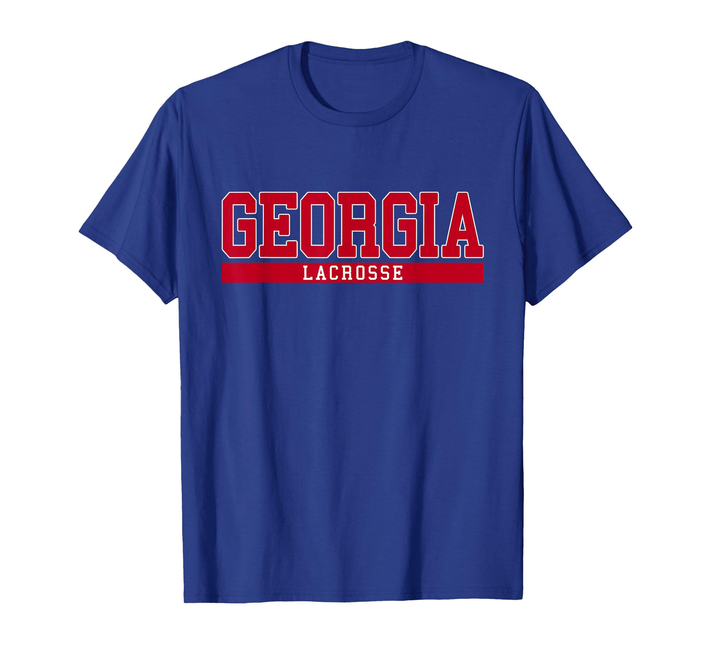 Georgia Lacrosse T-Shirt - Black, Unisex-Adults, Small, Short Sleeve, Classic Fit, Crew Neck, Sports