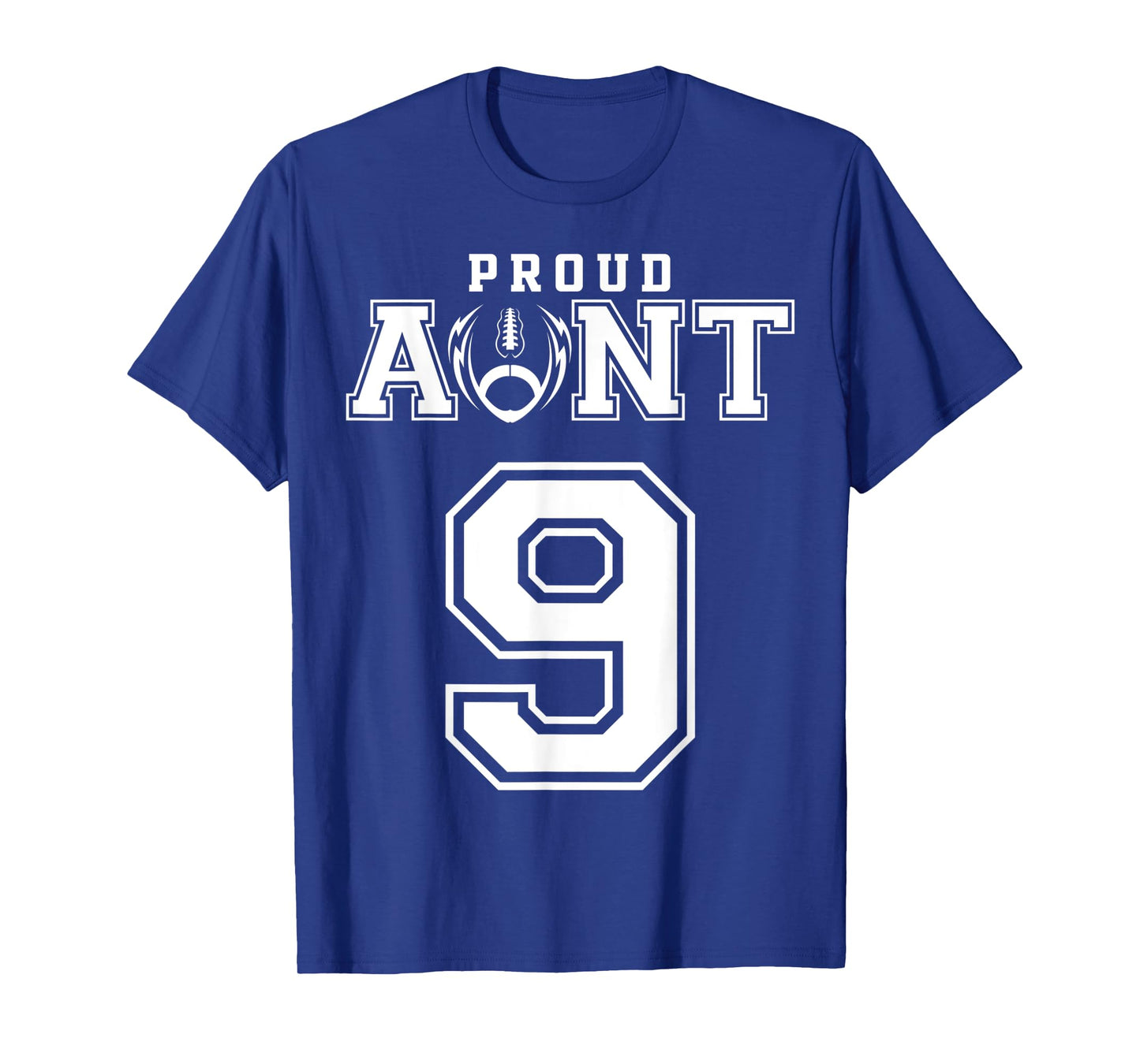 Custom Proud Football Aunt Number 9 Personalized For Women T-Shirt