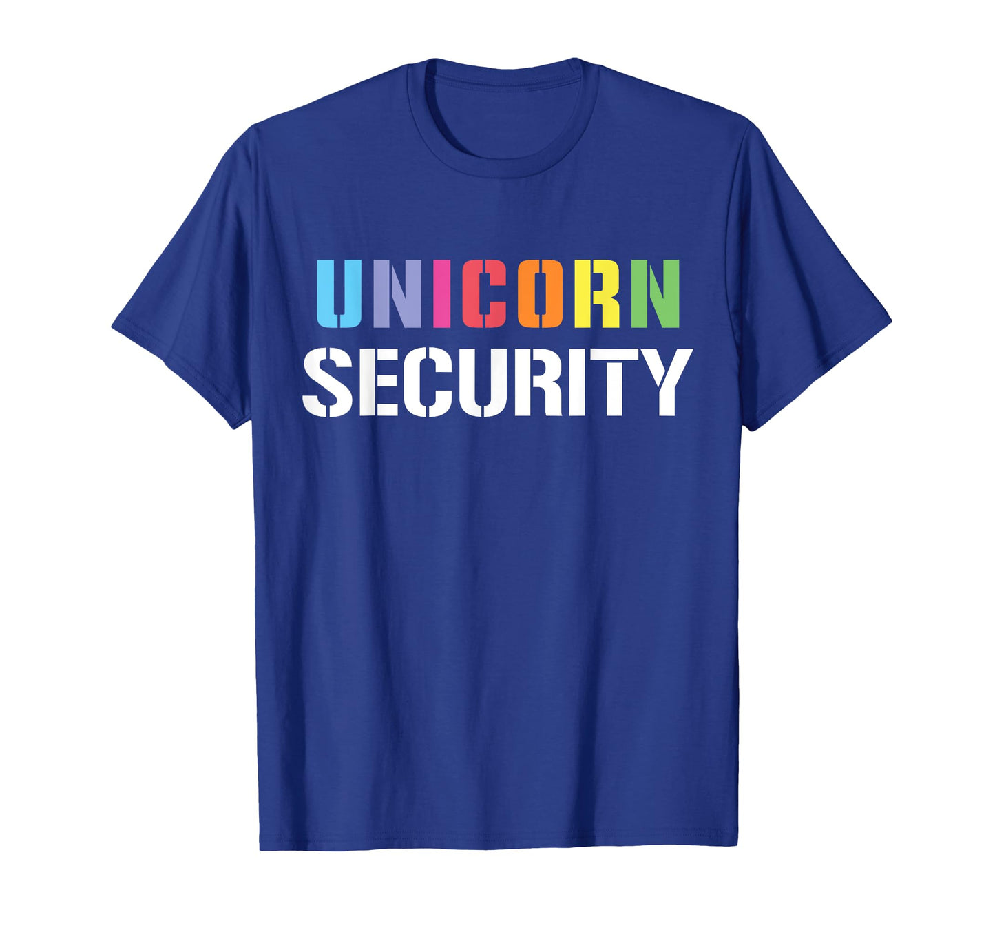 Halloween Dad Mom Daughter Adult Costume, Unicorn Security T-Shirt