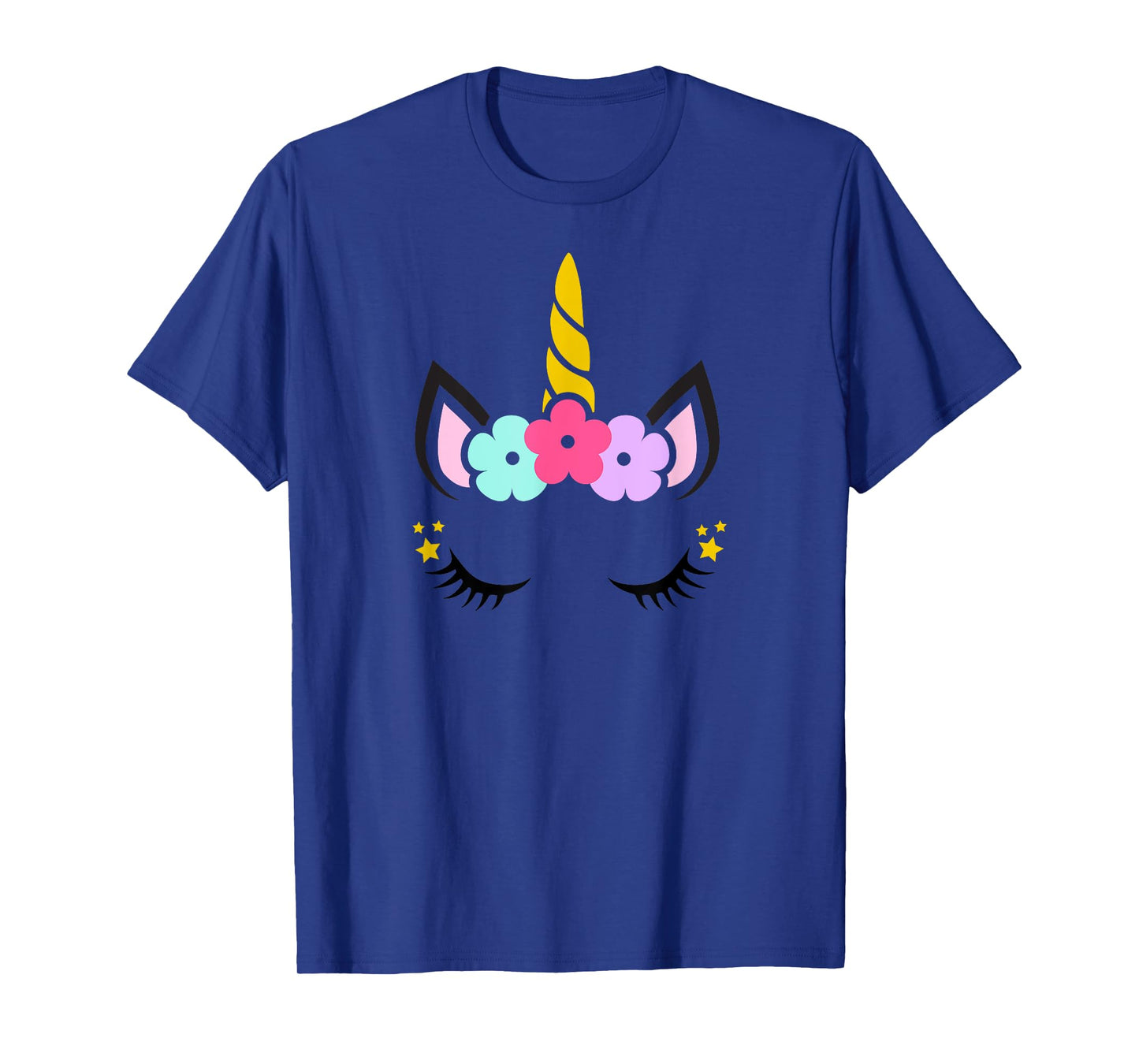 Unicorn Face Birthday T-Shirt