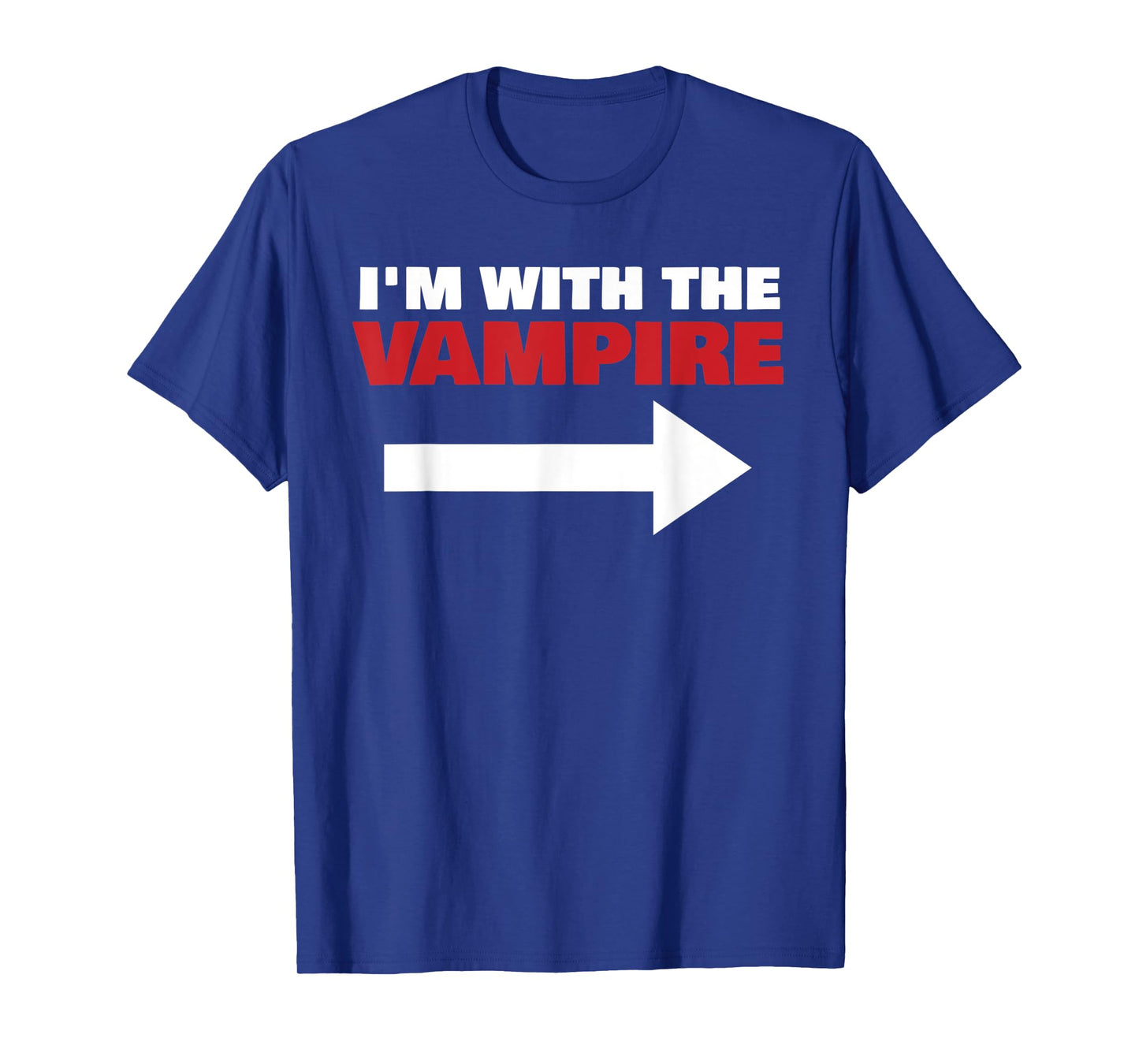 I'm With The Vampire Fun Matching Halloween Couple Costume T-Shirt