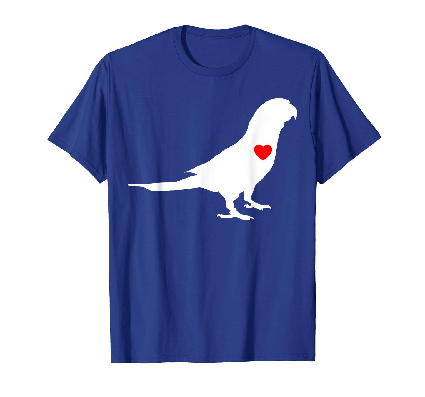 Parrot Heart Parakeet Tiel Quarrion Cockatoo Bird Ringneck T-Shirt