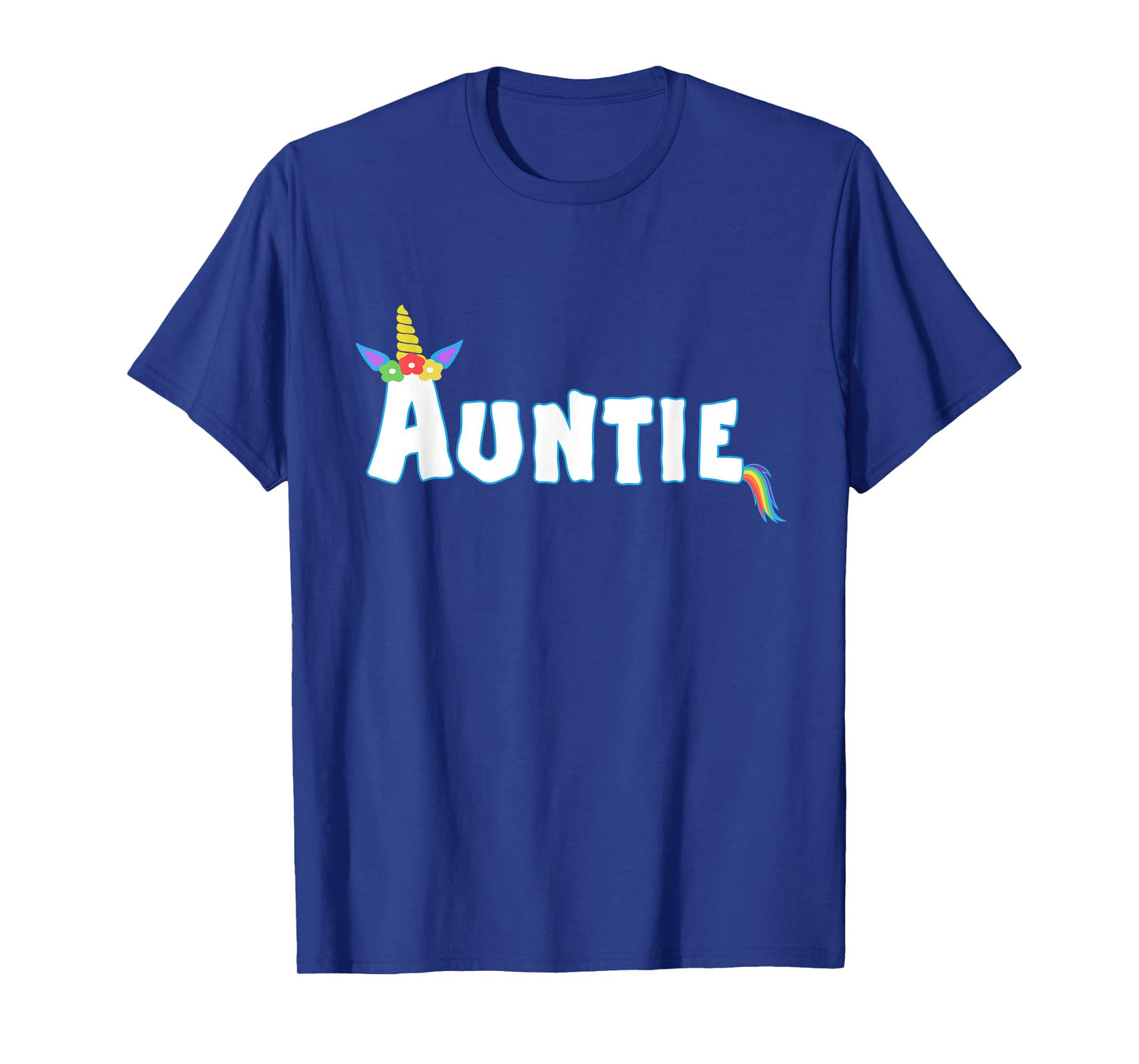 Unicorn Birthday Girl Funny Auntie Aunt Family Matching T-Shirt