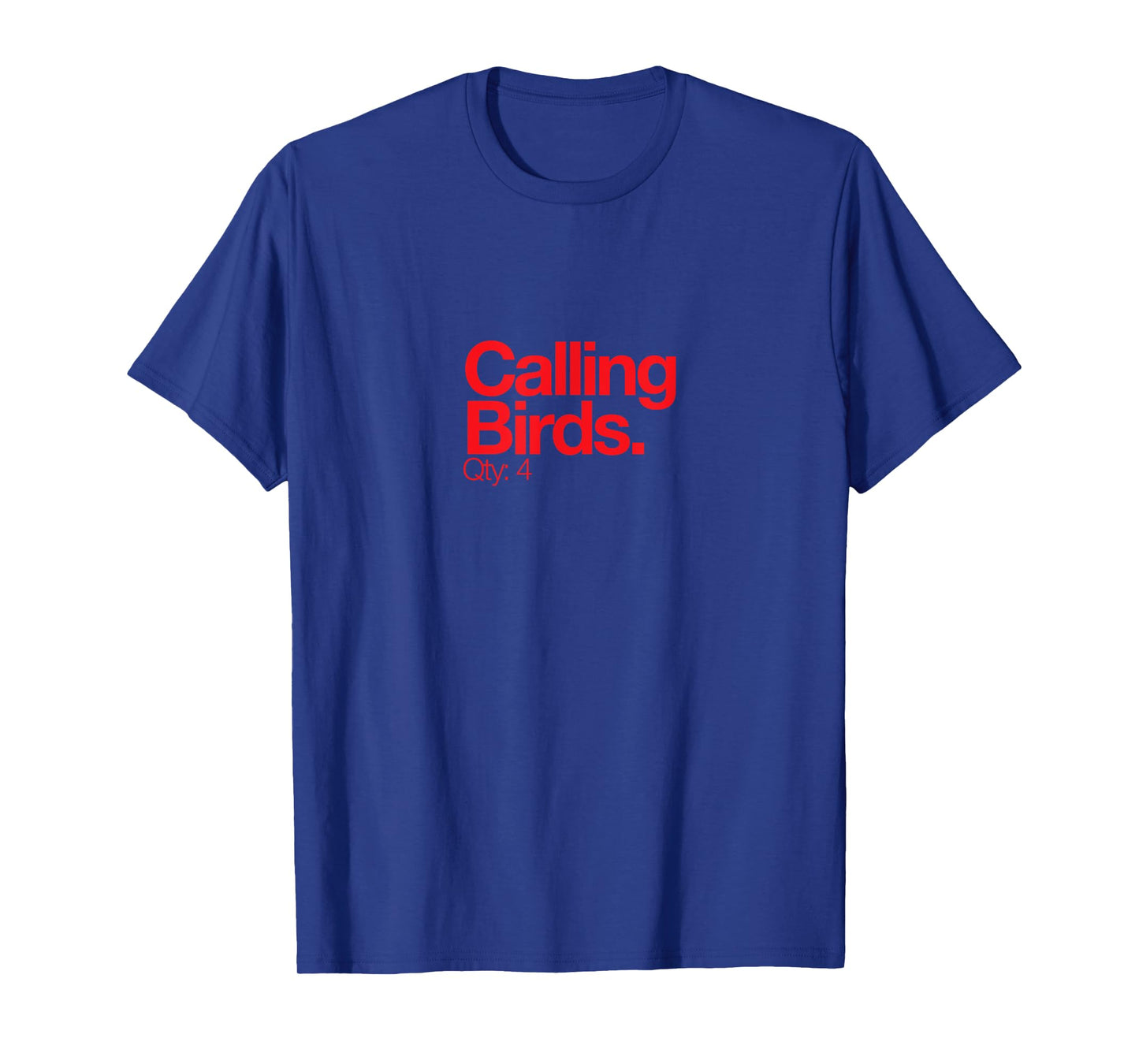 Minimalist Christmas T Shirt - Calling Birds Q 4 T-Shirt