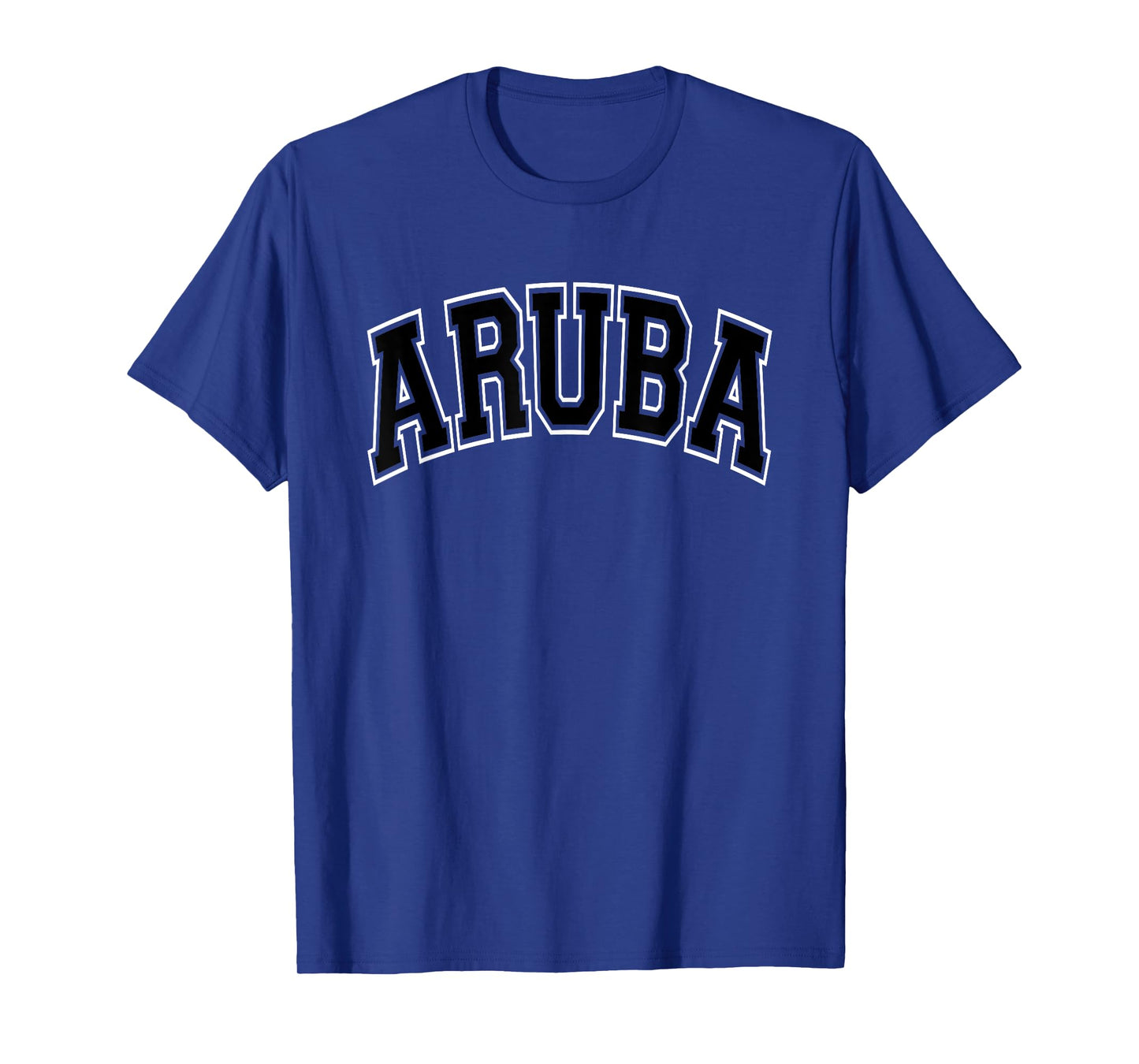 Aruba Arched Black Text T-Shirt