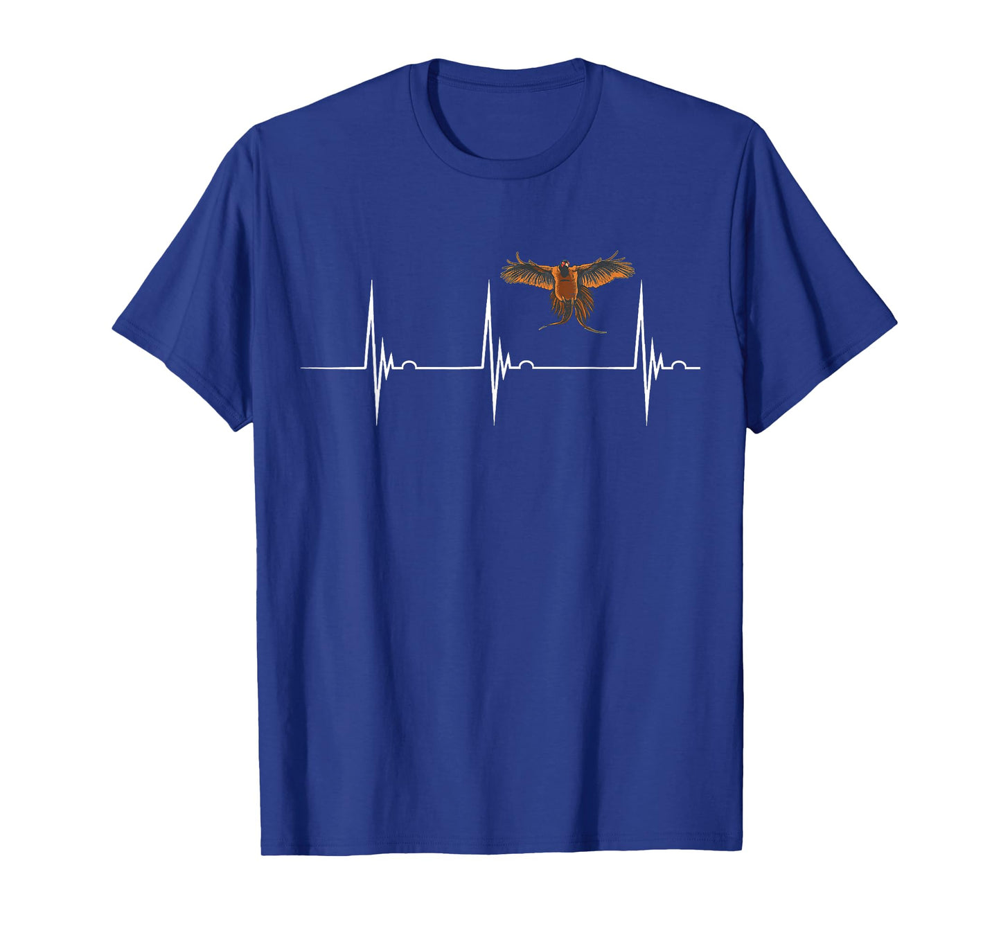 Pheasant Hunting Heartbeat EKG Pulse Pheasant Bird Hunter T-Shirt