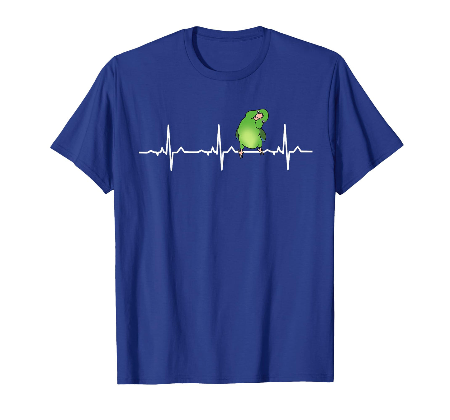 Parrot EKG Green Parrotlet Heartbeat Bird Pulse Line Birb T-Shirt