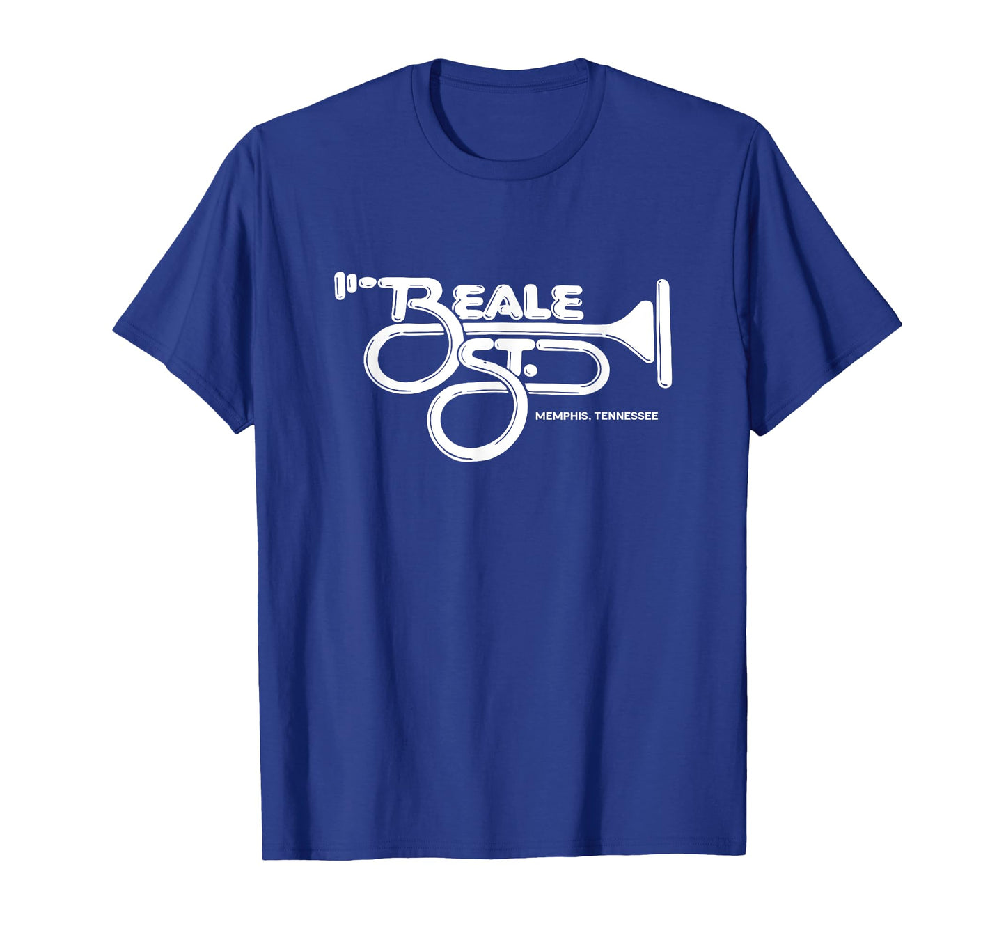 Beale Street Memphis Trumpet Graphic T-Shirt