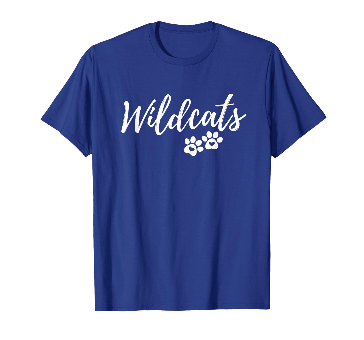 Wildcats - Fancy Script with Heart Paws T-Shirt