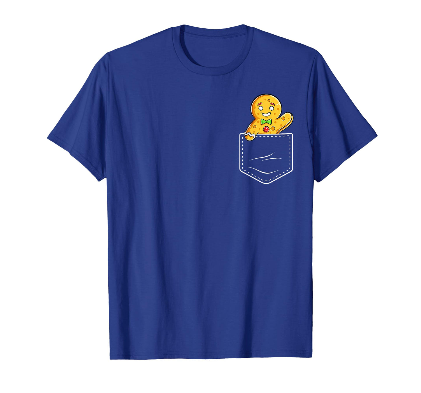 Gingerbread Man In Pocket Funny Christmas Cookie Boys Girls T-Shirt