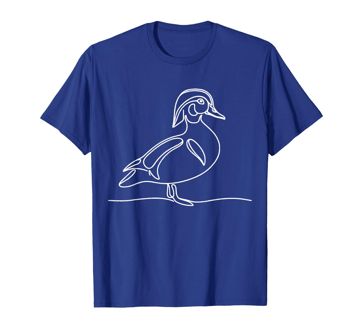 Line Art Bird & Ornithologist Wood Duck T-Shirt