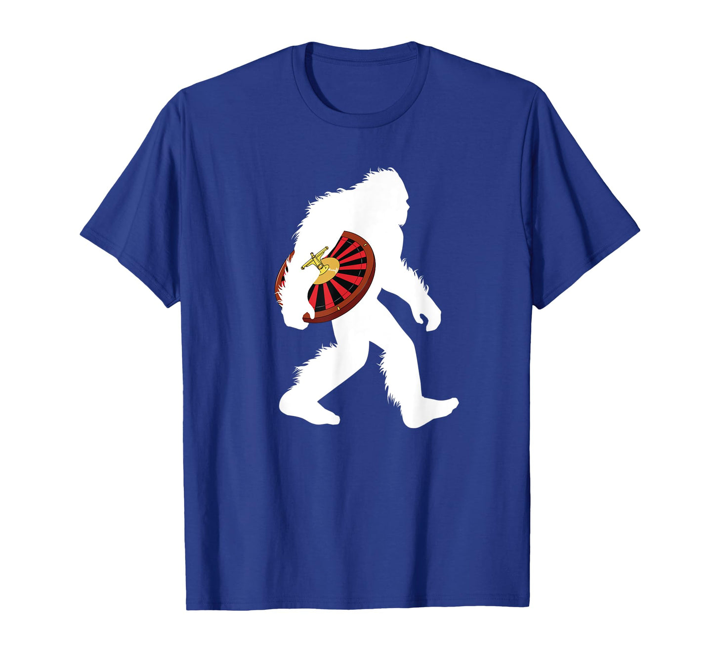 Bigfoot Gambling Casino Wheel Sasquatch Gambler T-Shirt