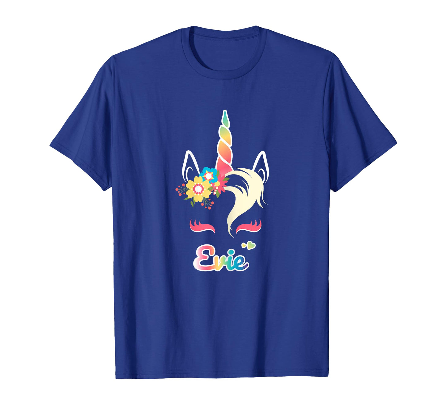 Rainbow Unicorn Evie Shirt Custom Name Gift for girls