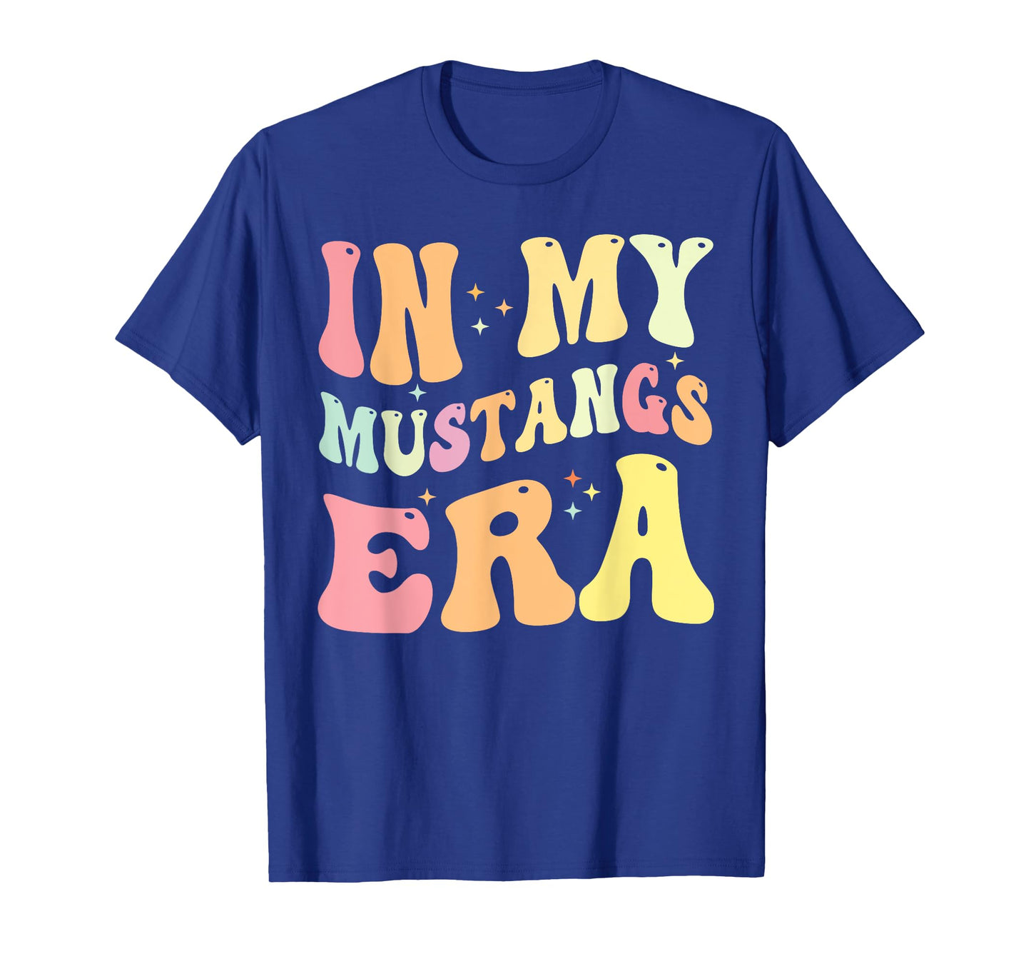 In My Mustangs Era Back to School Spirit Game Retro Groovy T-Shirt