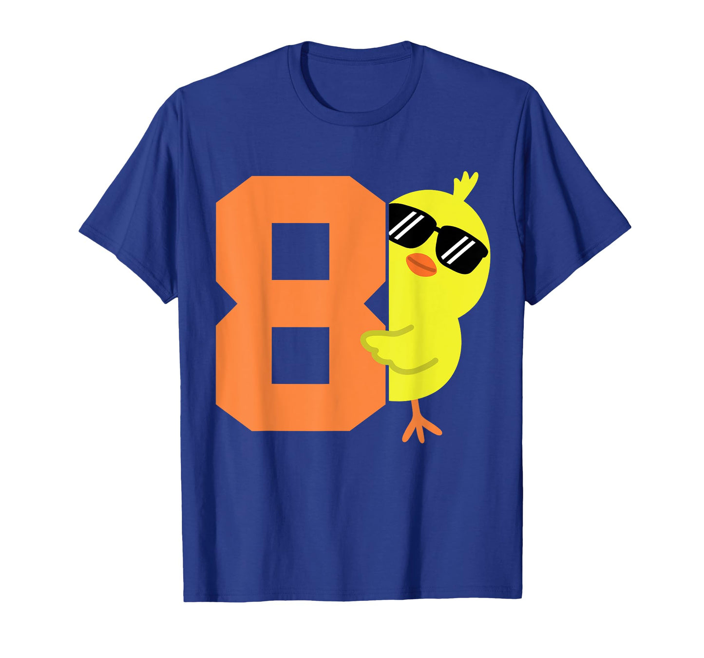 Kids 8th Birthday Chicken Themed Cute 8 Year Old Boys Chick T-Shirt