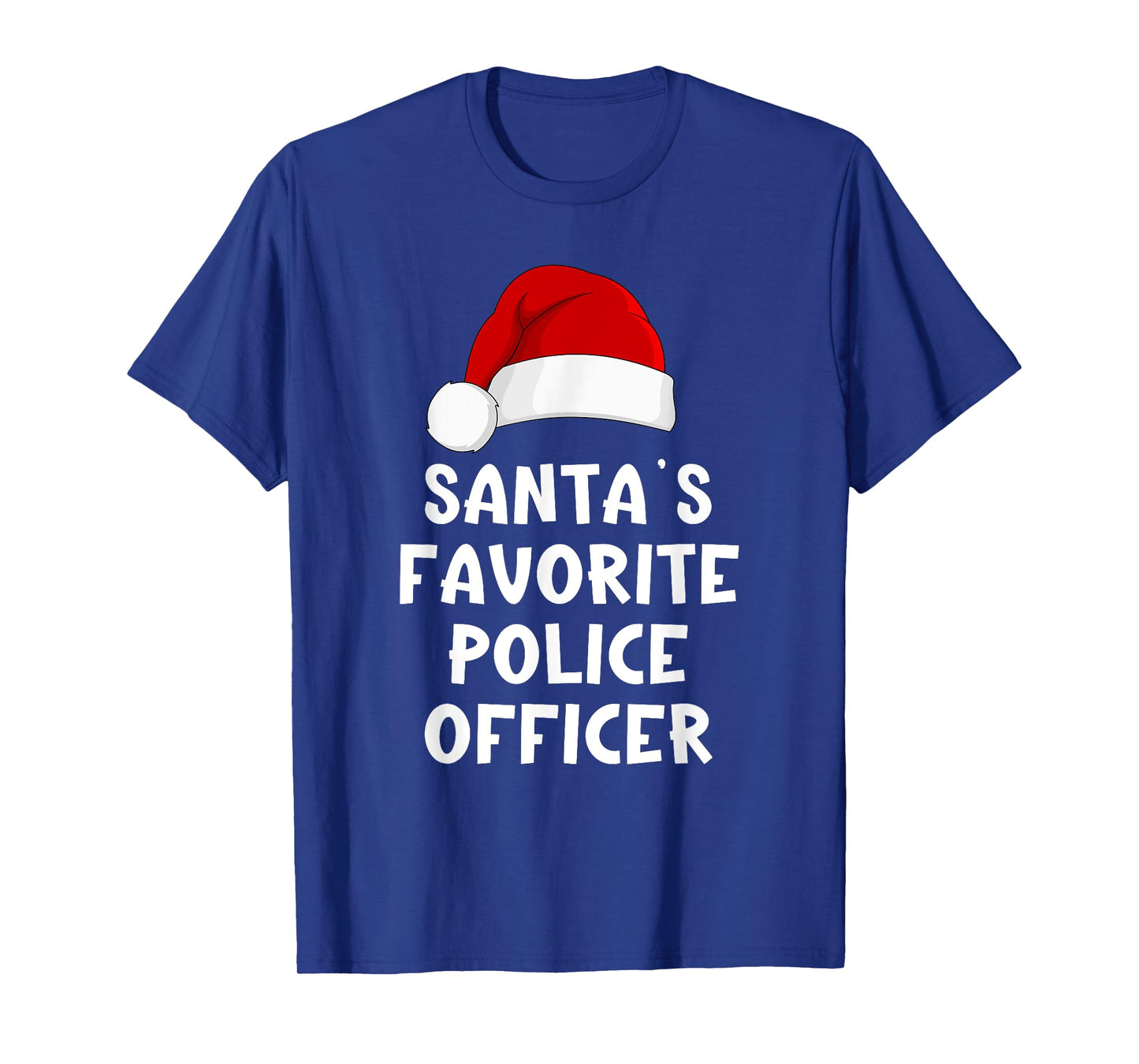 Christmas Santa's Favorite Police Officer Funny Pajama Cop T-Shirt