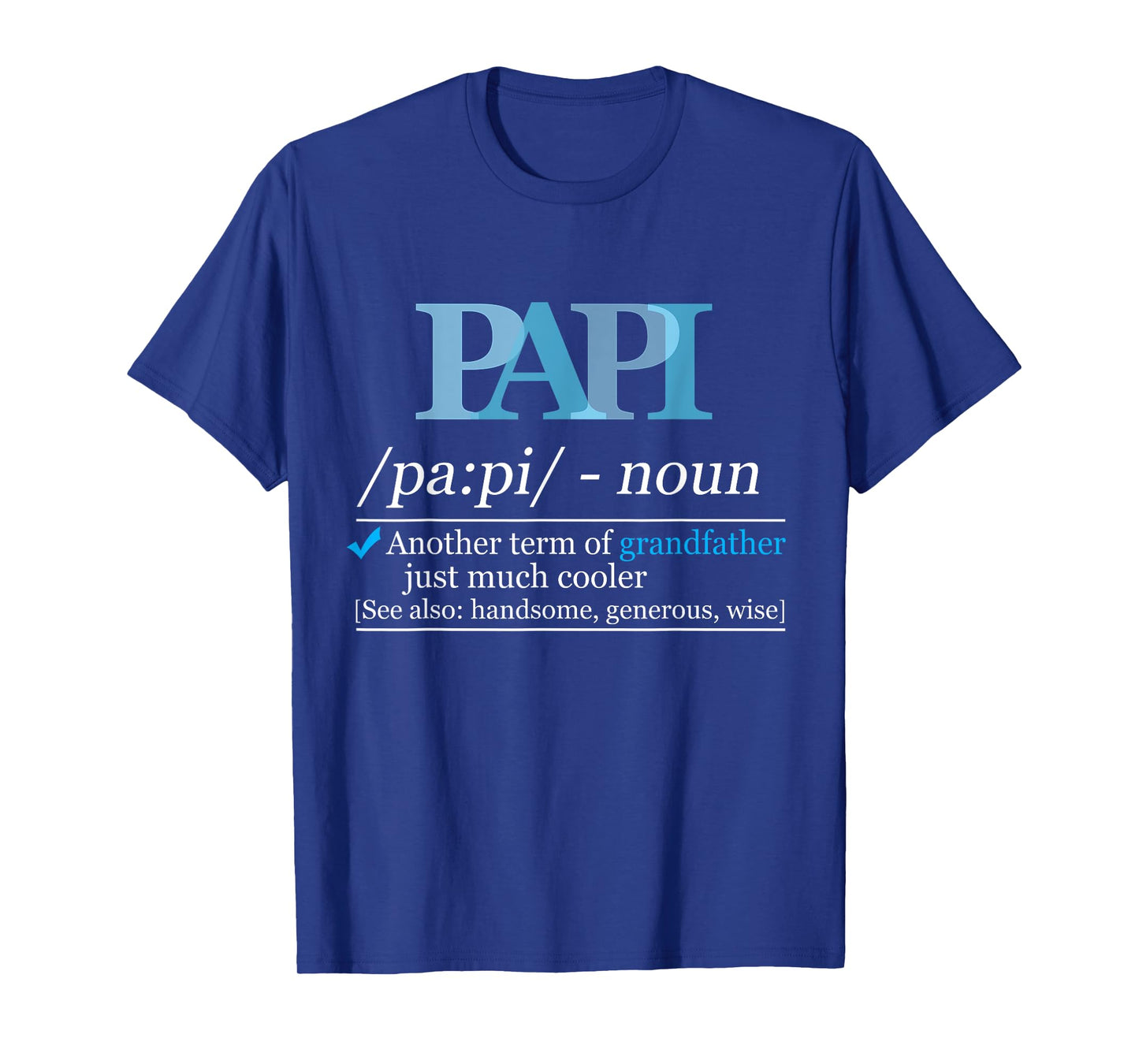 Definition Papi Funny Grandpa Dad Fathers Day Christmas T-Shirt