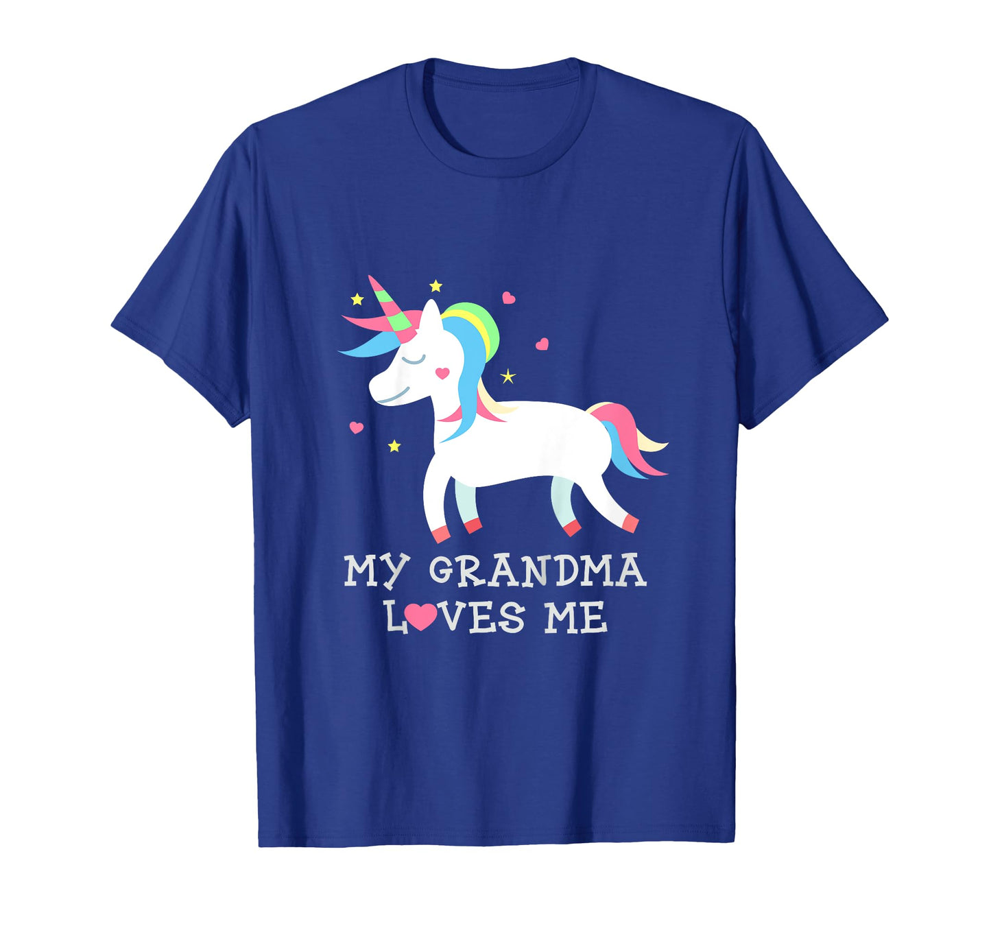 My Grandma Loves Me Cute Girl Unicorn Granddaughter Gift T-Shirt