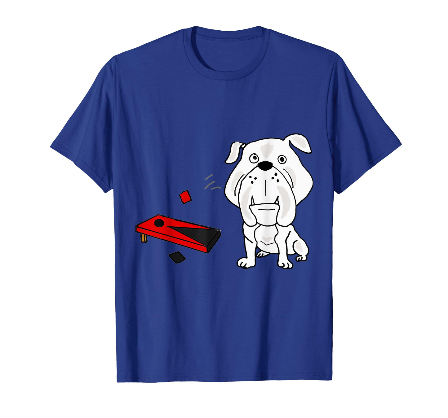 Smileteeshob Funny Bulldog Playing Cornhole Toss Tailgating T-Shirt