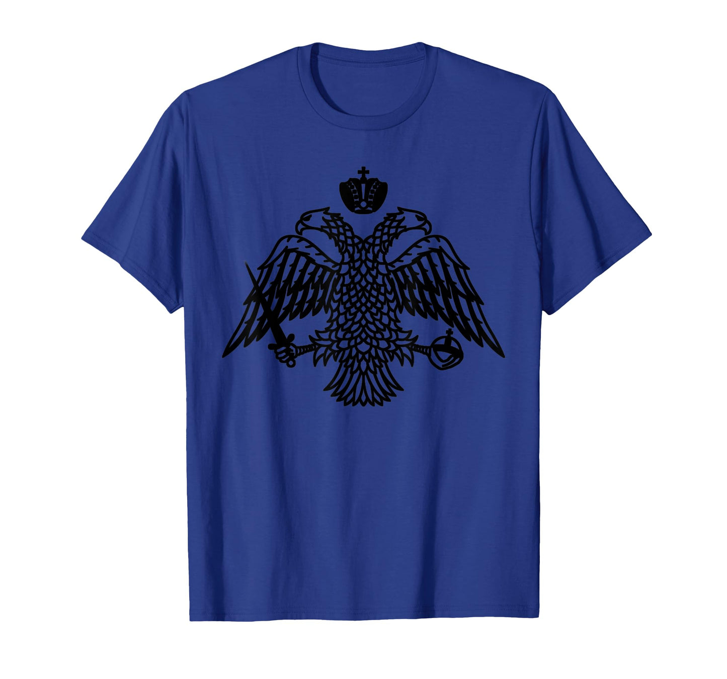 Greece Orthodox Byzantium Cross NIKA Eagle Greek big chest T-Shirt