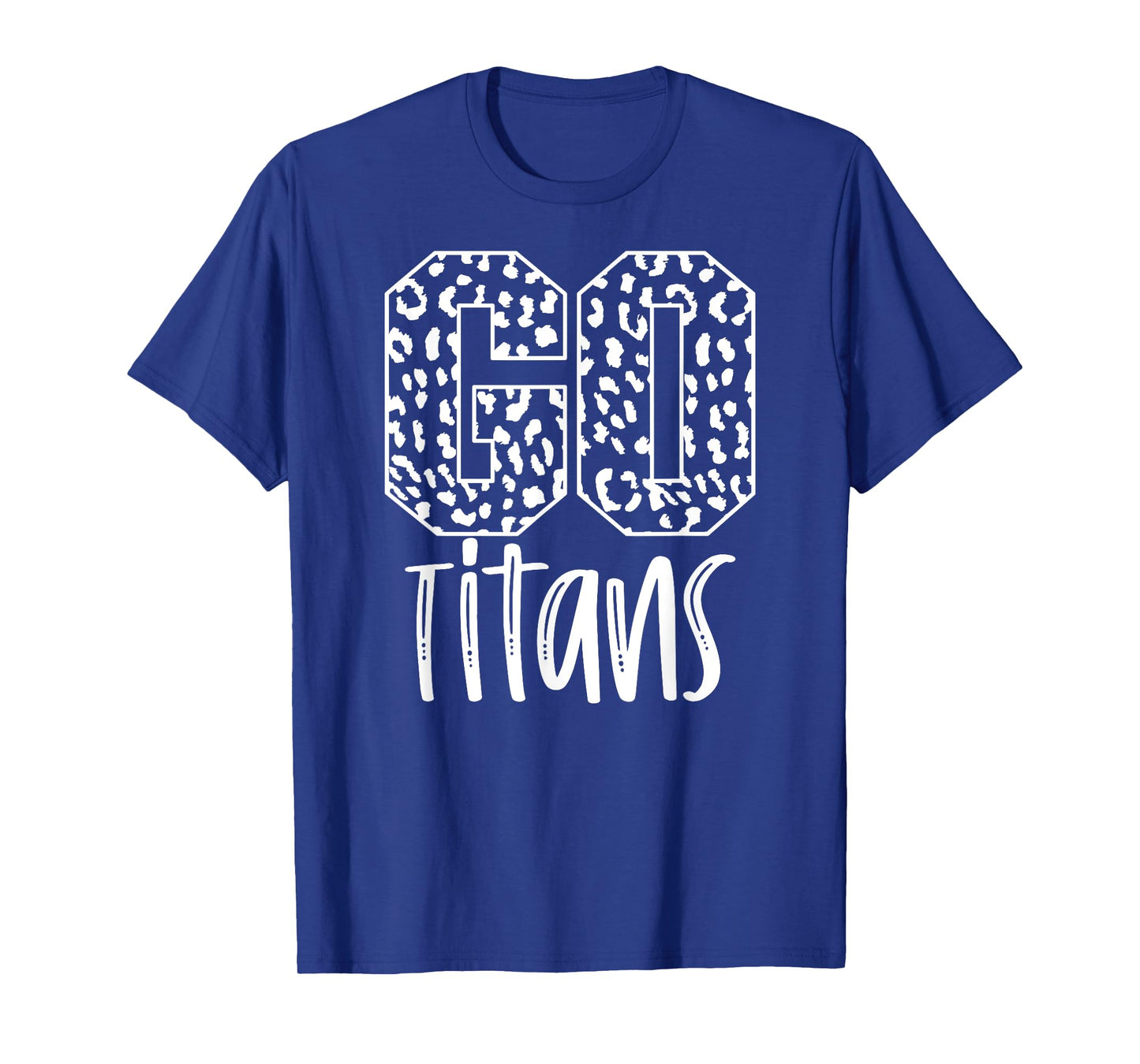 Titans Team Mascot School Spirit Game Night Leopard Print T-Shirt