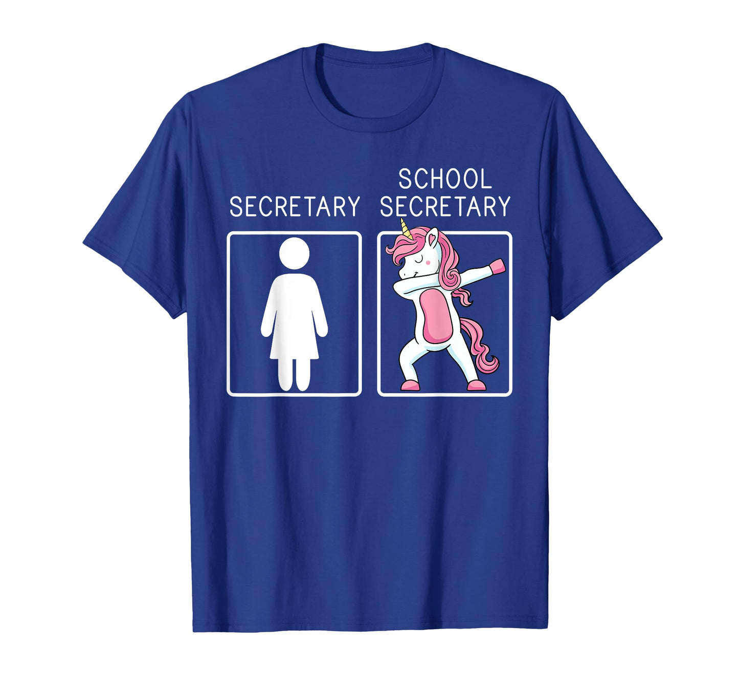 School Secretary Unicorn Dabbing Administrative Assistants T-Shirt