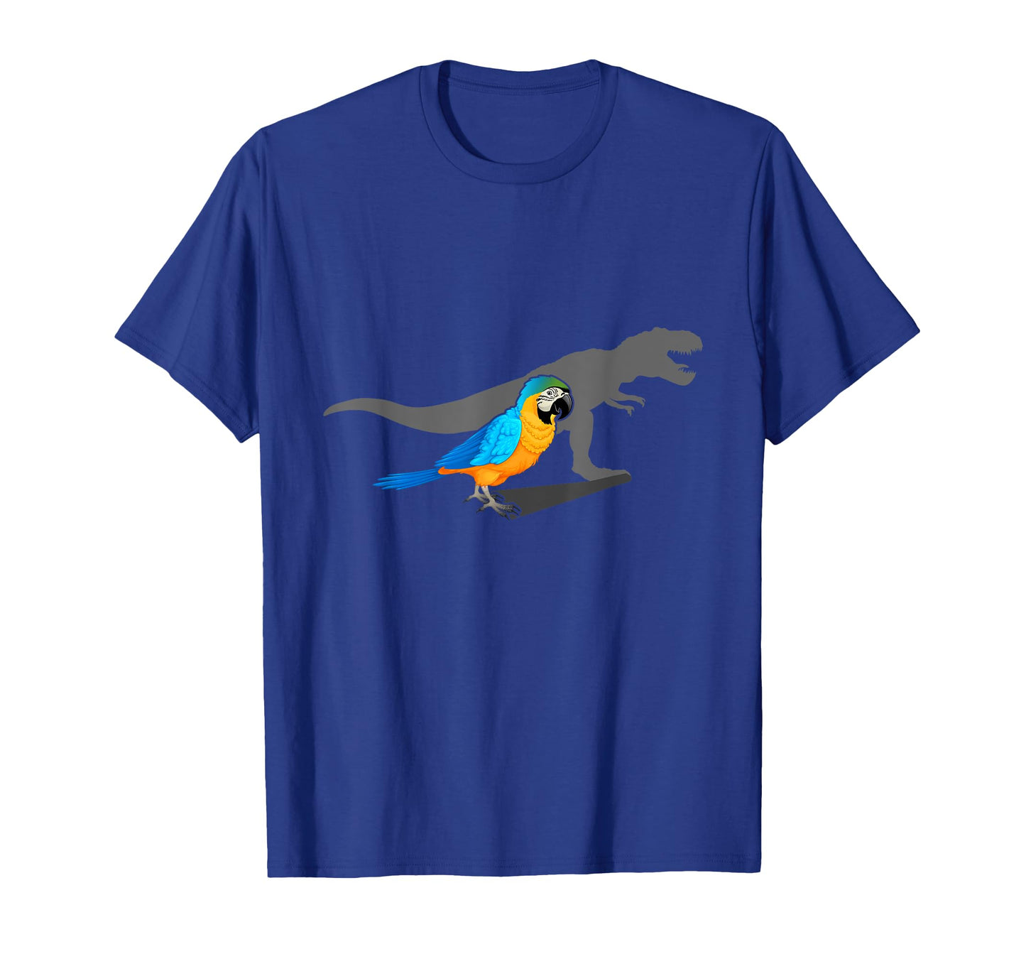 Macaw T-Rex Shirt Macaw Shirt Blue Yellow Hybrid Macaw T-Shirt