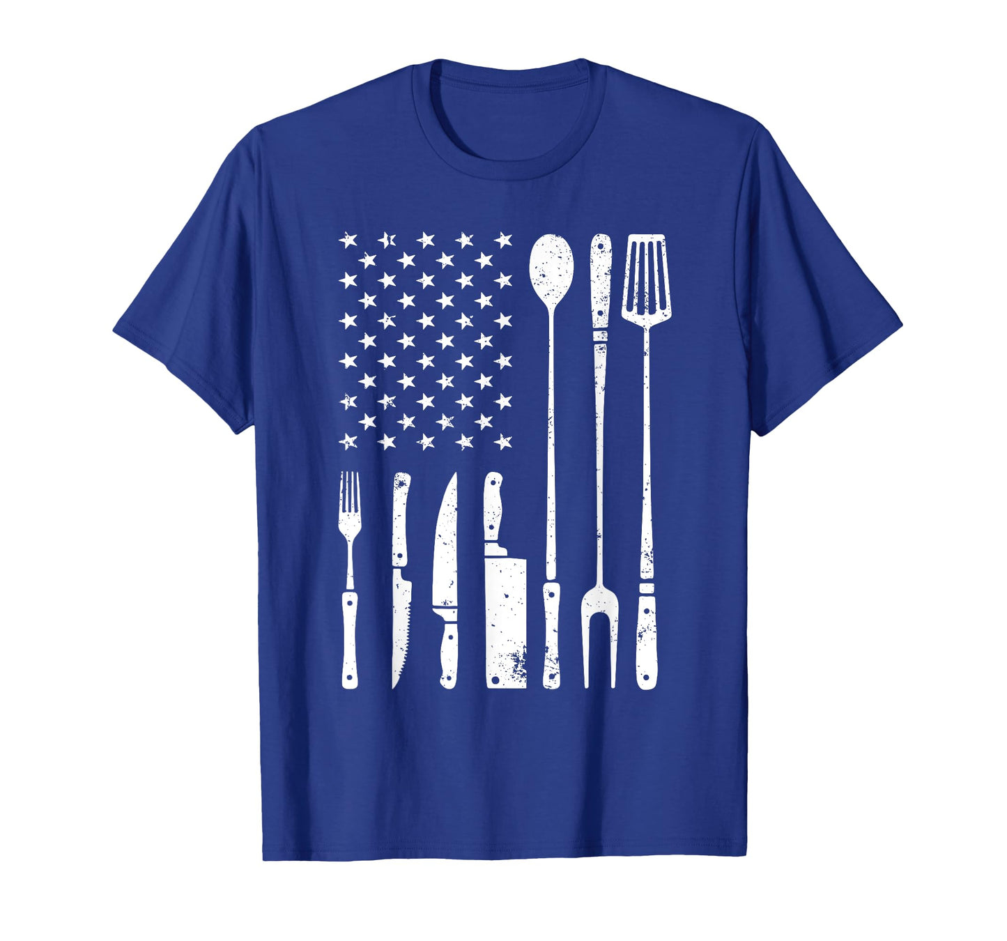Cool Grilling For Men Women US Flag BBQ Barbeque Smoker T-Shirt