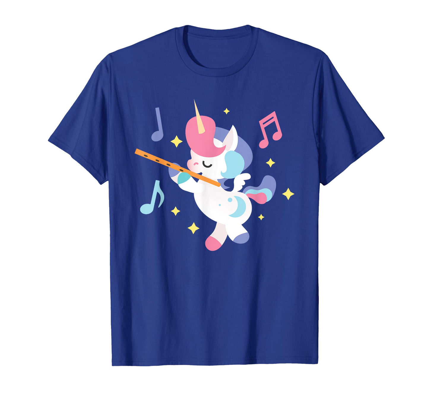Flute Unicorn - Flute Player Flutist Marching Band Music T-Shirt