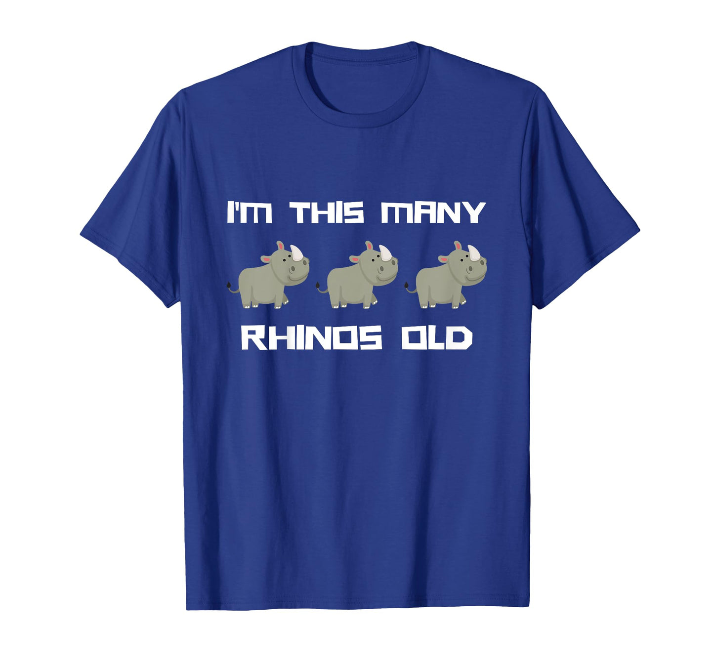 I'm This Many Rhinos Old - Rhino 3rd Birthday 3 Years Old T-Shirt