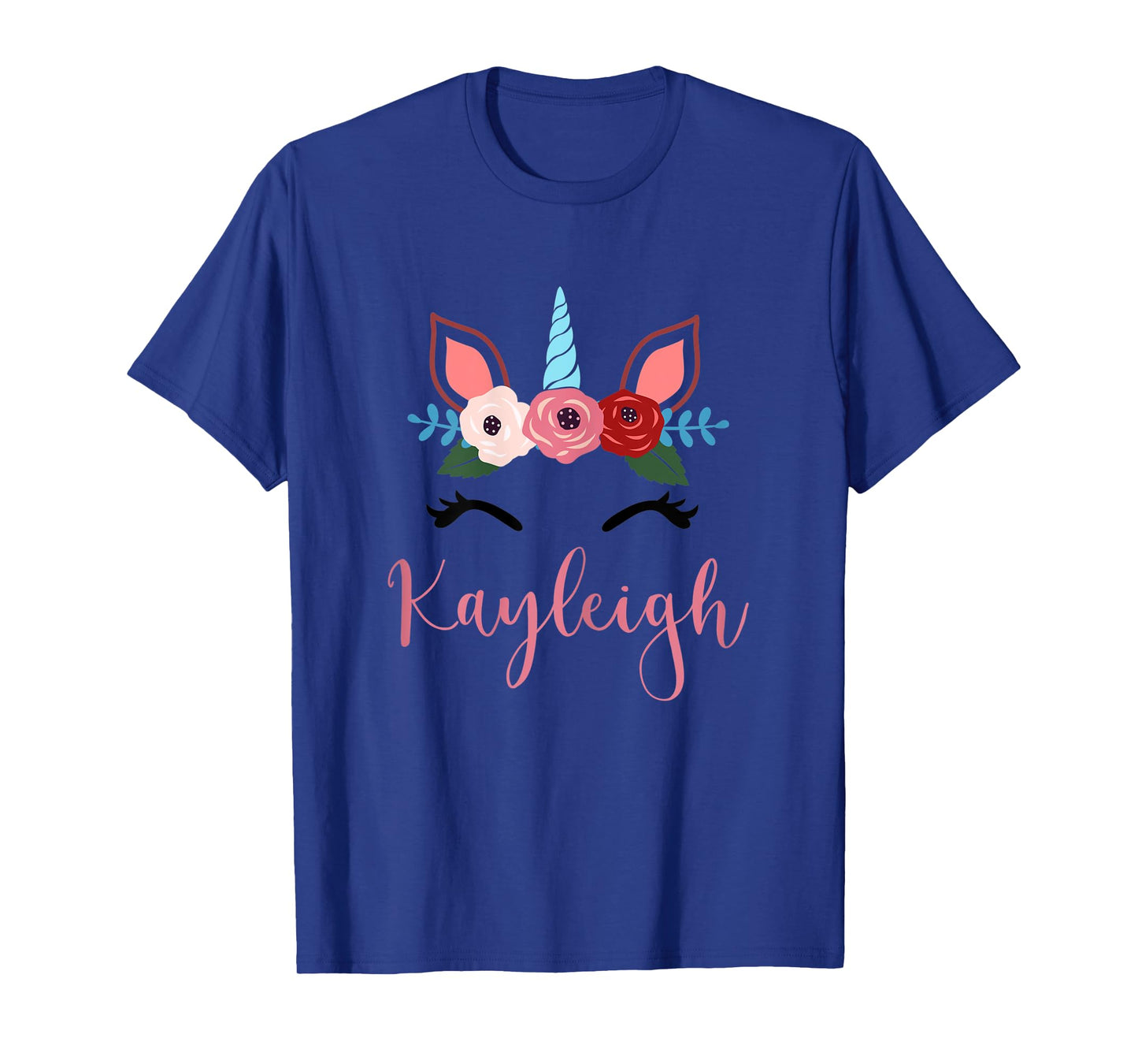 Cute Kayleigh Magical Floral Unicorn For Girls T-Shirt