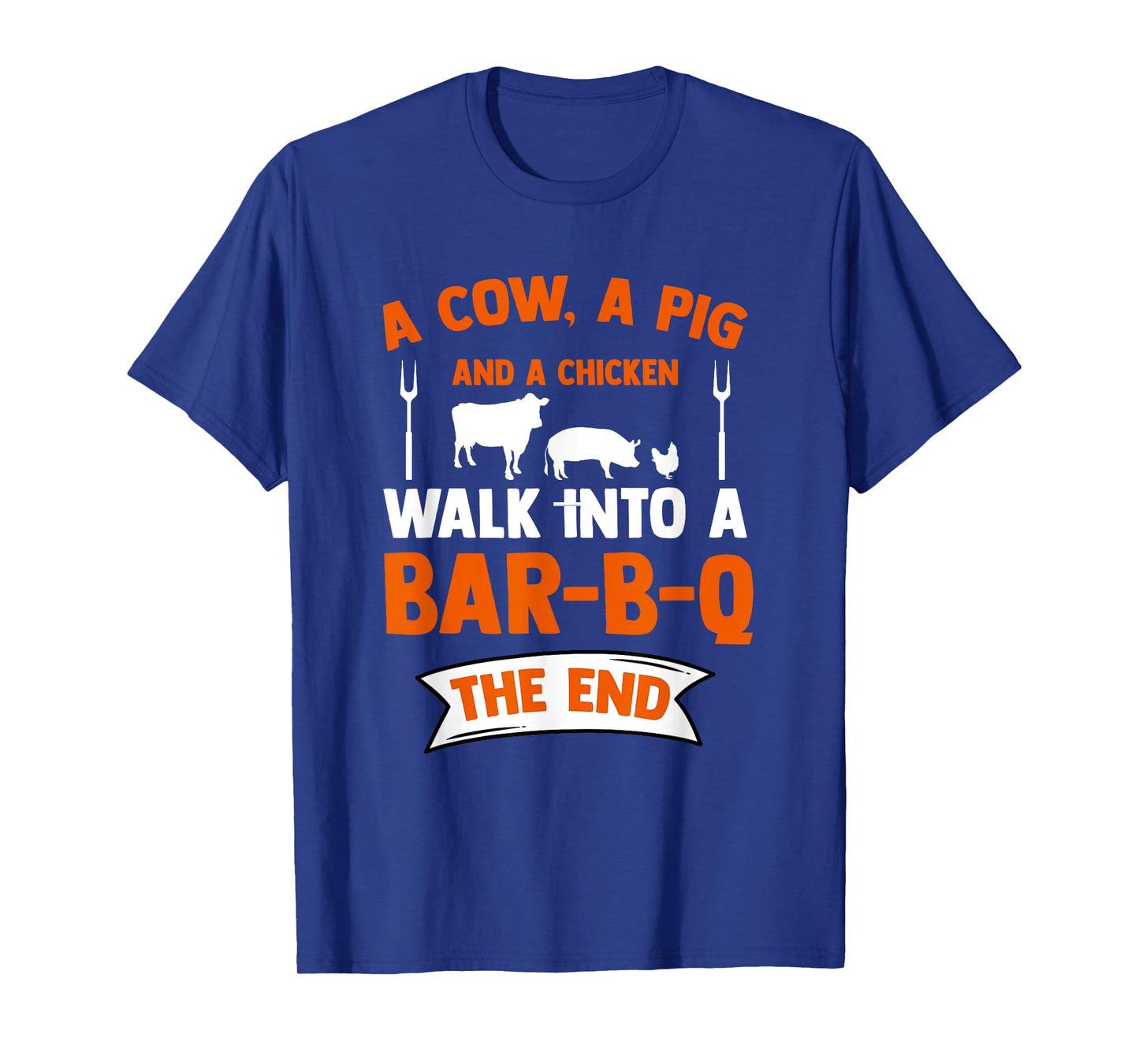 Smoke Grill Cow Pig Chicken Bar-B-Q Grilling Food T-Shirt