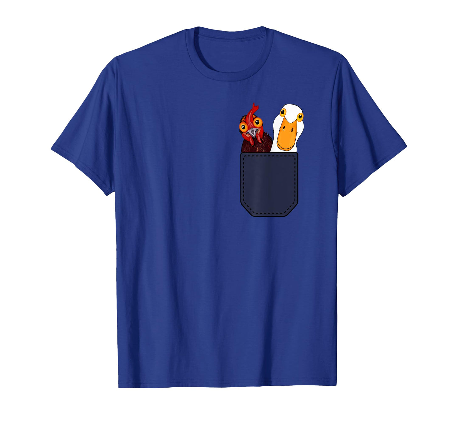 Cute Chicken and Duck in a Pocket. Chicken Farmers Animal T-Shirt