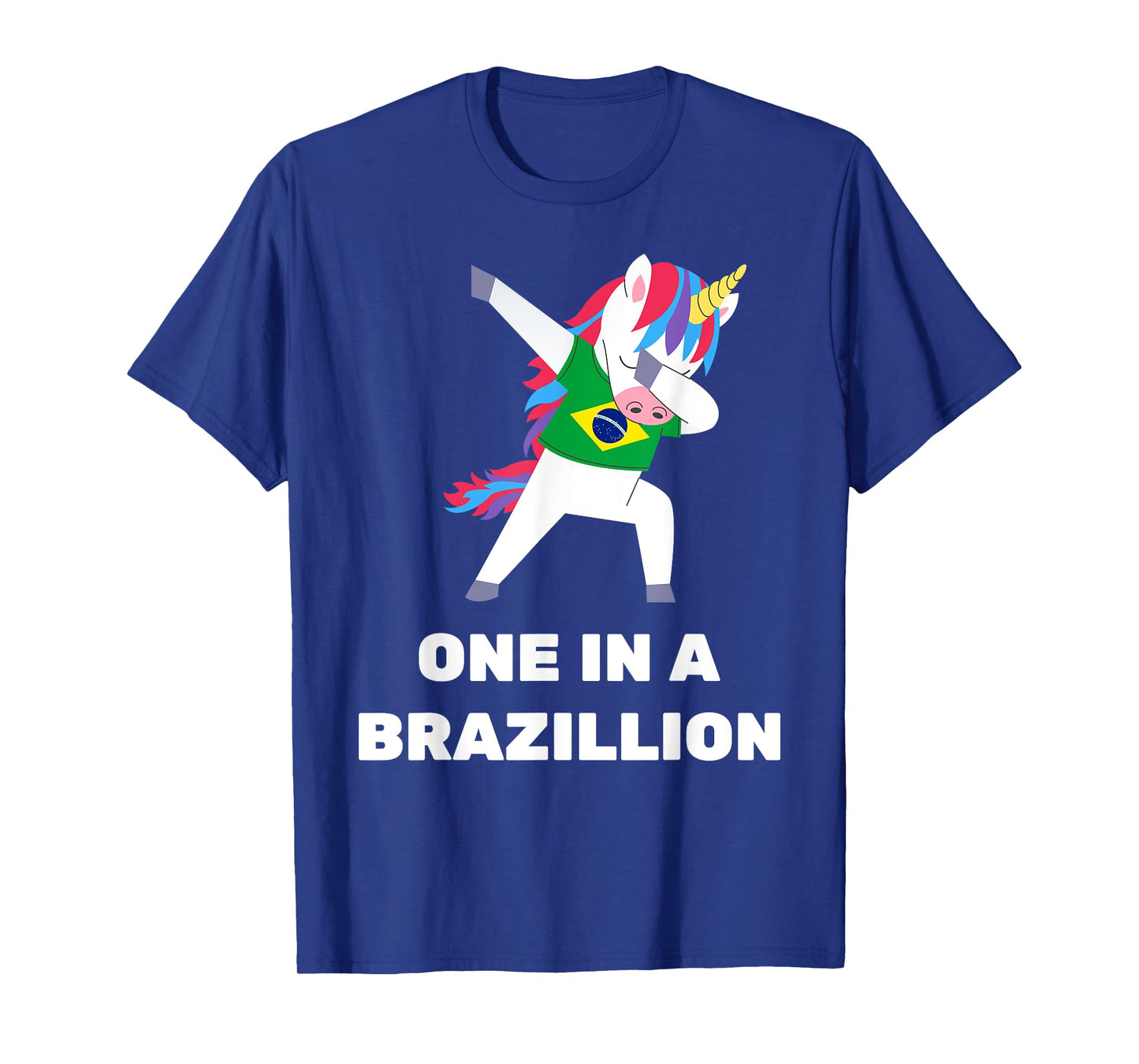 Funny Brazilian Unicorn Brazil Flag Brasil T-Shirt