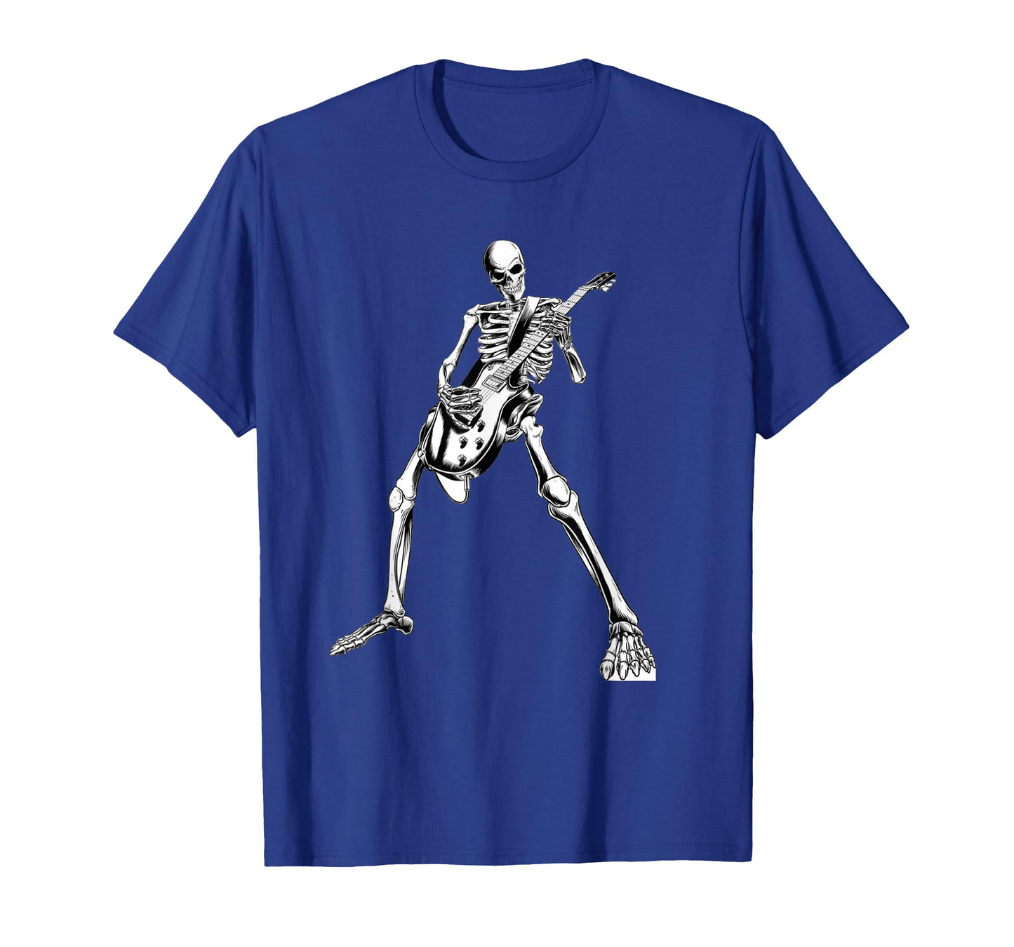 Spooky Skeleton Guitar Player Guitarist Halloween Costume T-Shirt