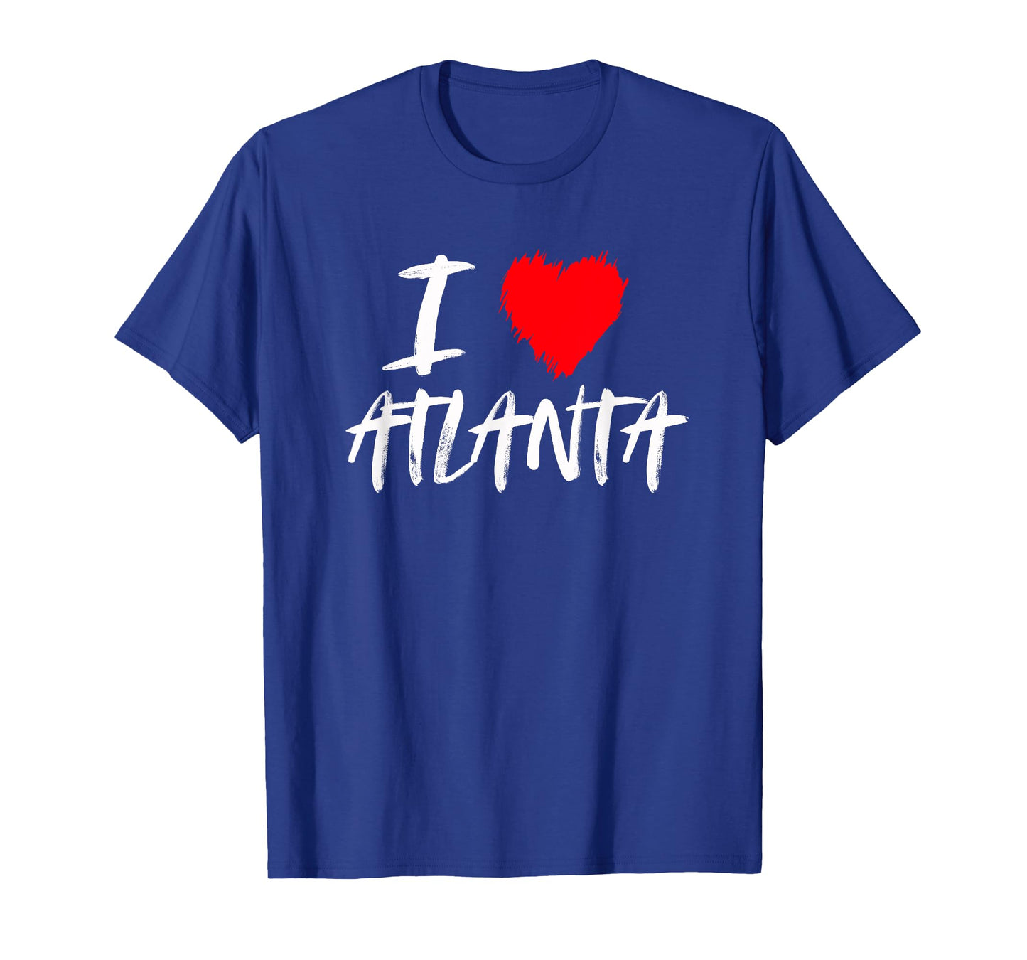 I Love Atlanta Georgia Red Heart Grunge Distressed Design T-Shirt