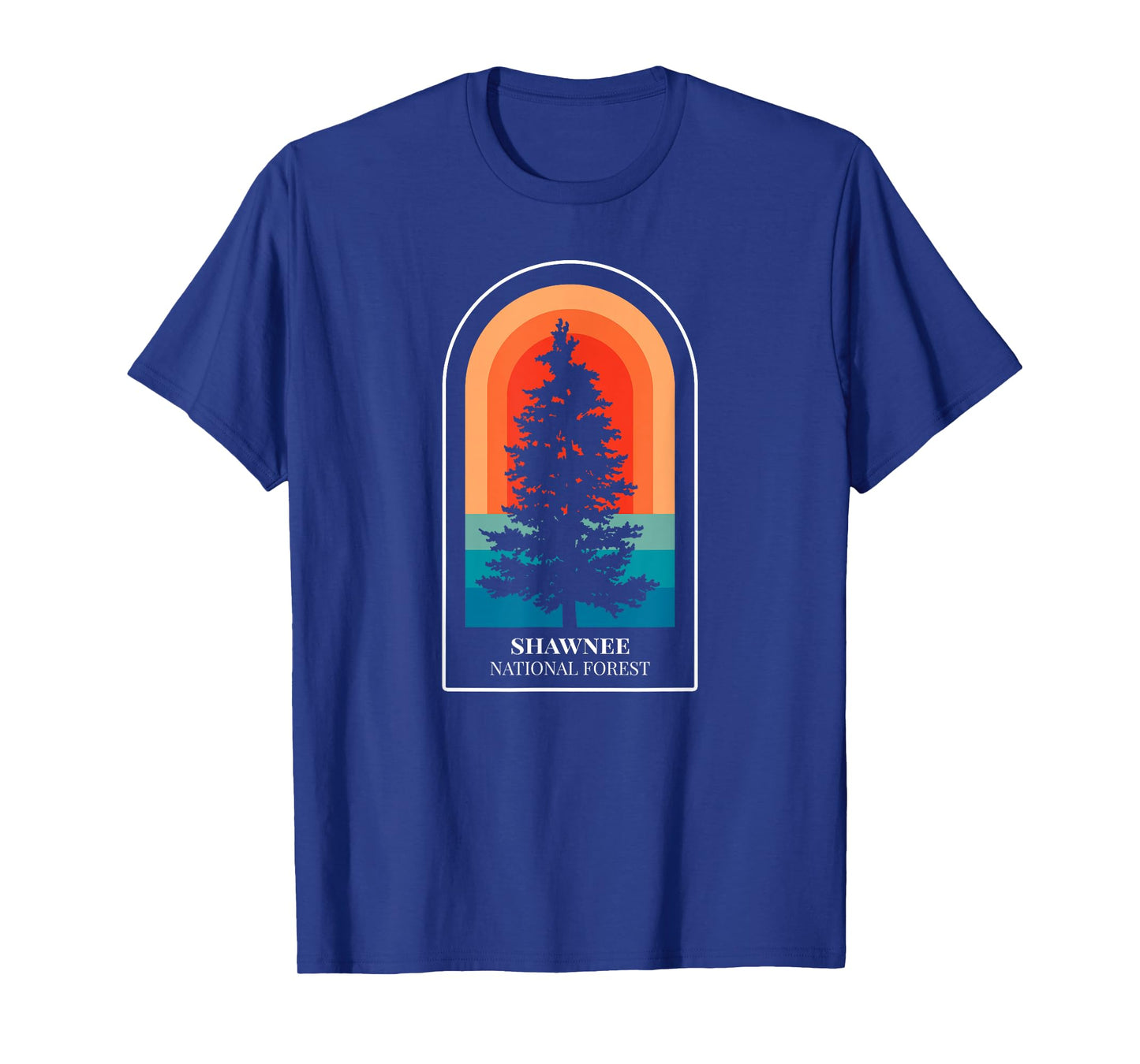 Retro Shawnee National Forest Illinois Hiking T-Shirt