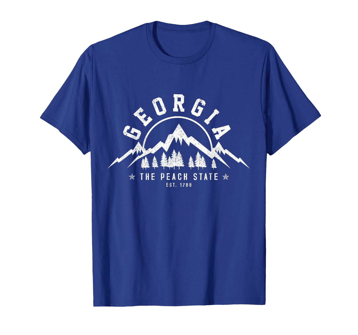 Georgia - The Peach State Est. 1788 Vintage Mountains Gift T-Shirt