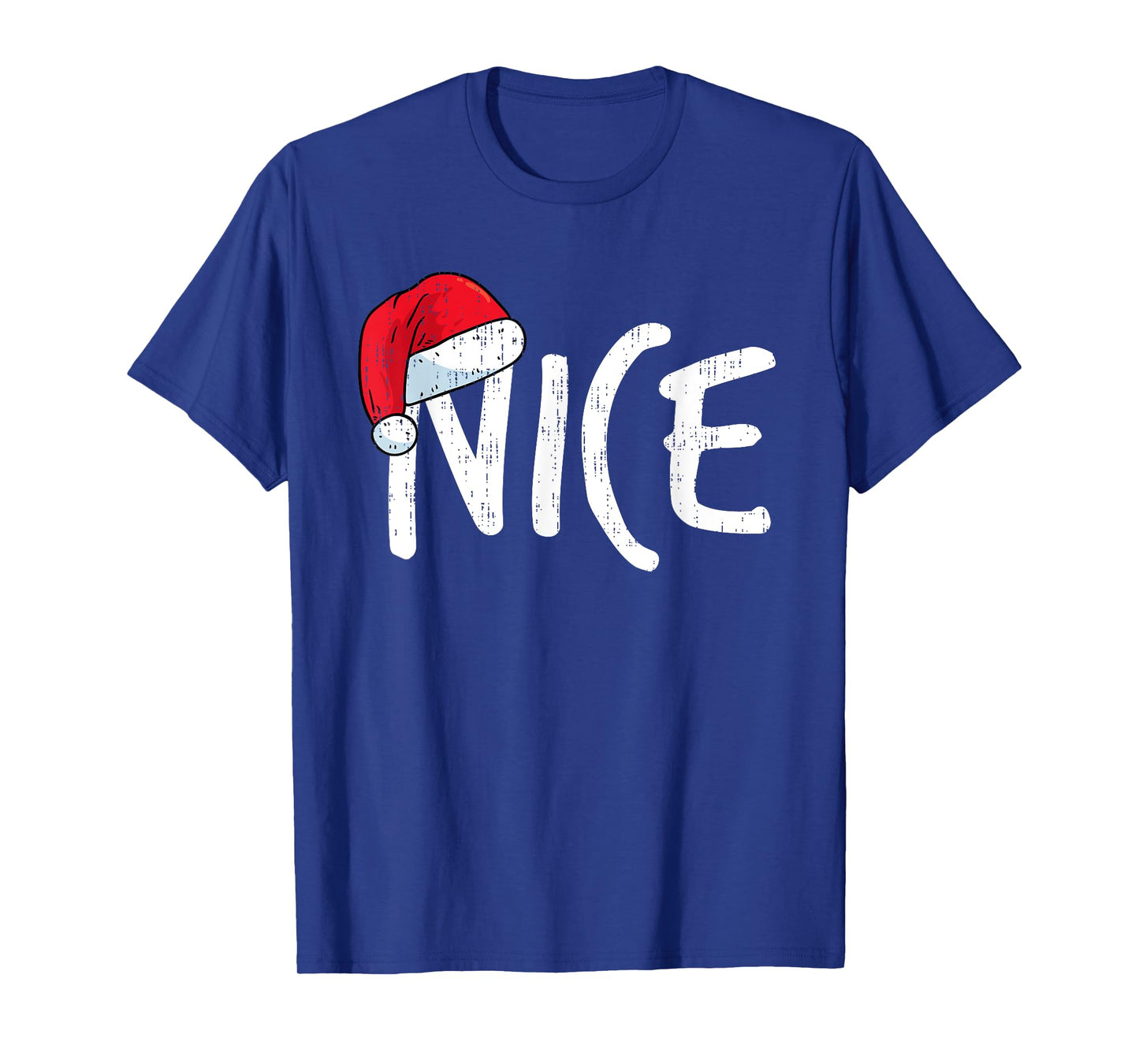 Team Naughty Nice Funny Matching Christmas Couples Costume T-Shirt