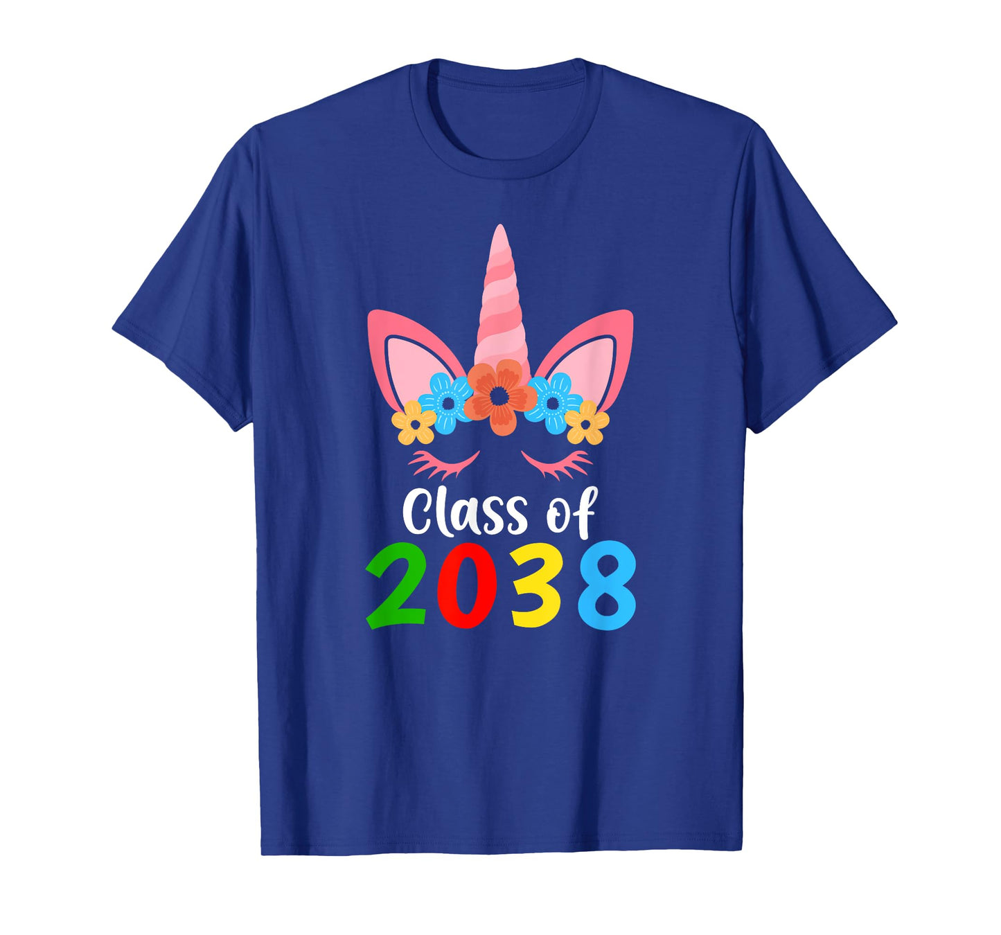 Unicorn Class of 2038 Grow With Me Back To School Girls T-Shirt
