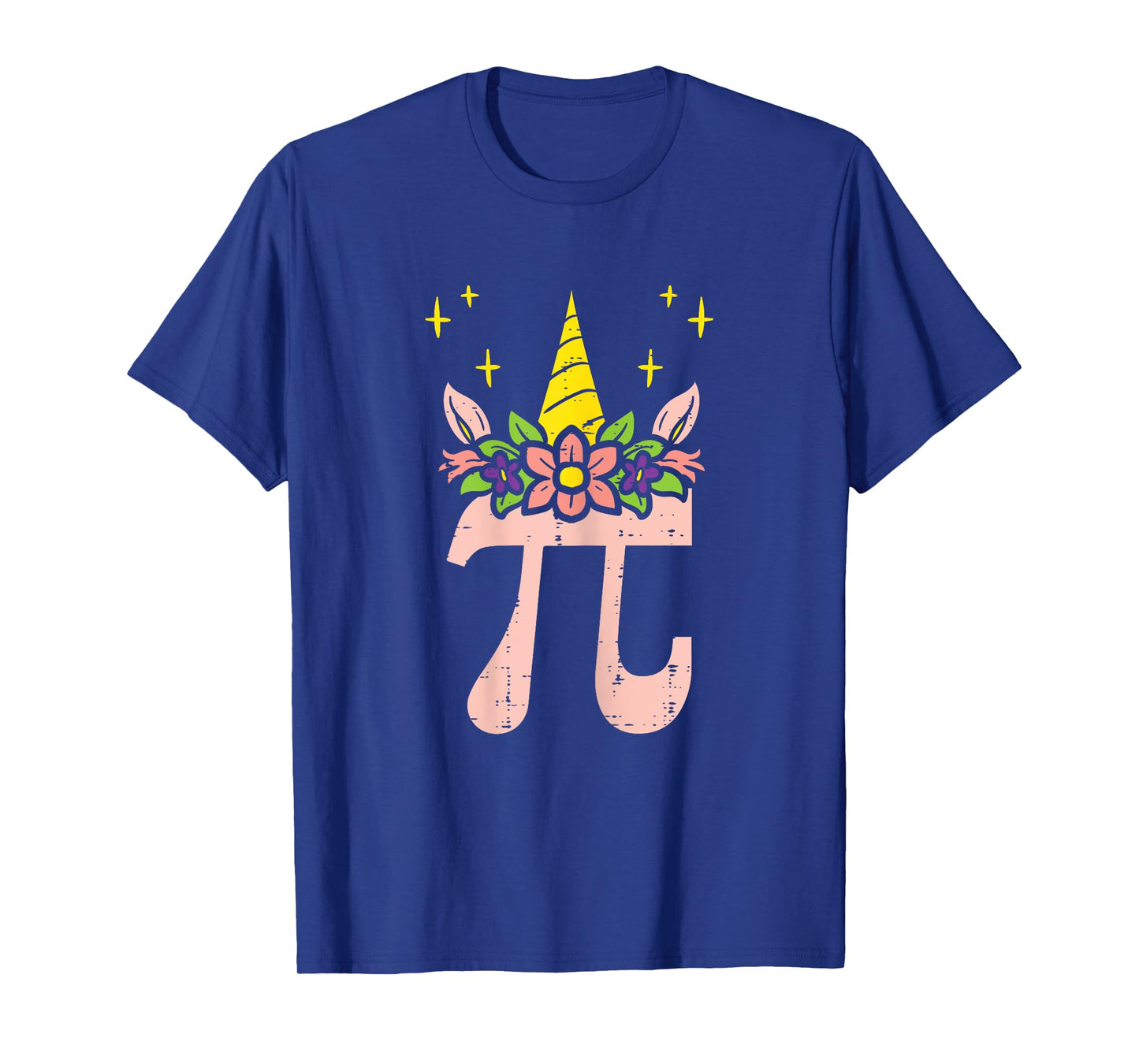 Pi Day Symbol Unicorn Head Cute 314 Math Pun Geek Girls Kids T-Shirt