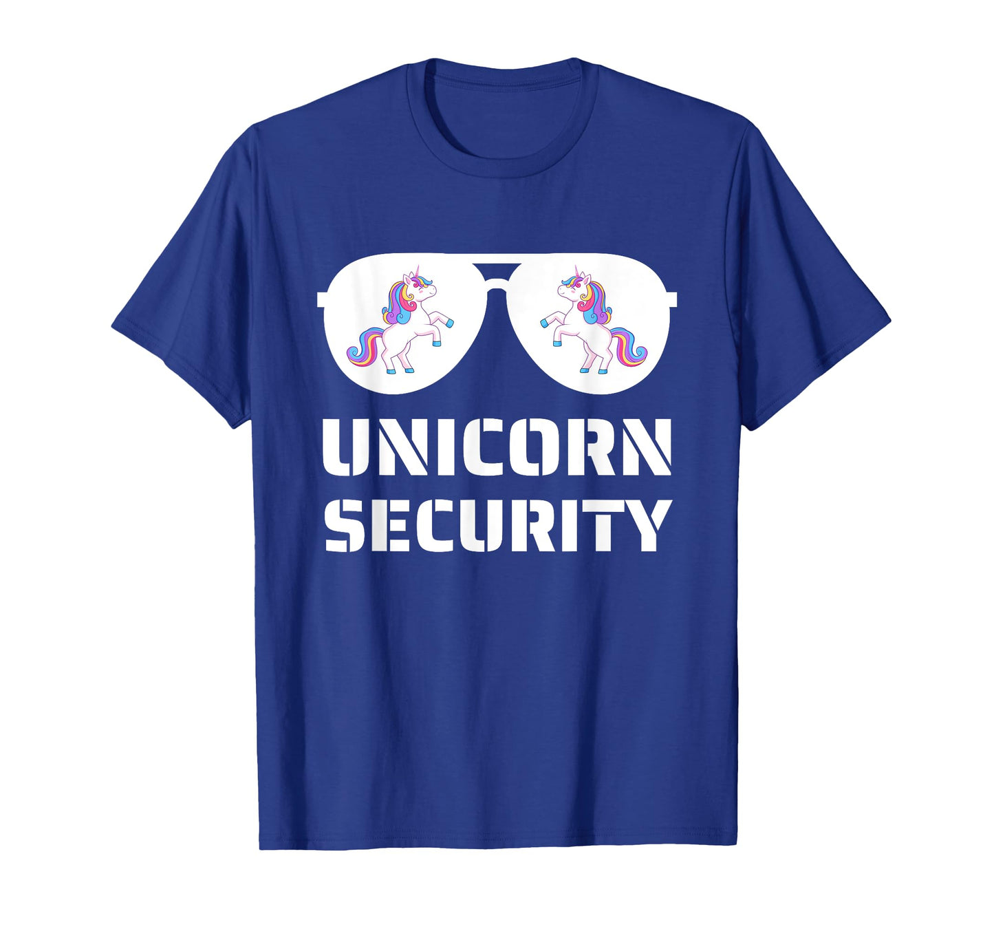 Halloween Dad Mom Daughter Adult Costume Unicorn Security T-Shirt