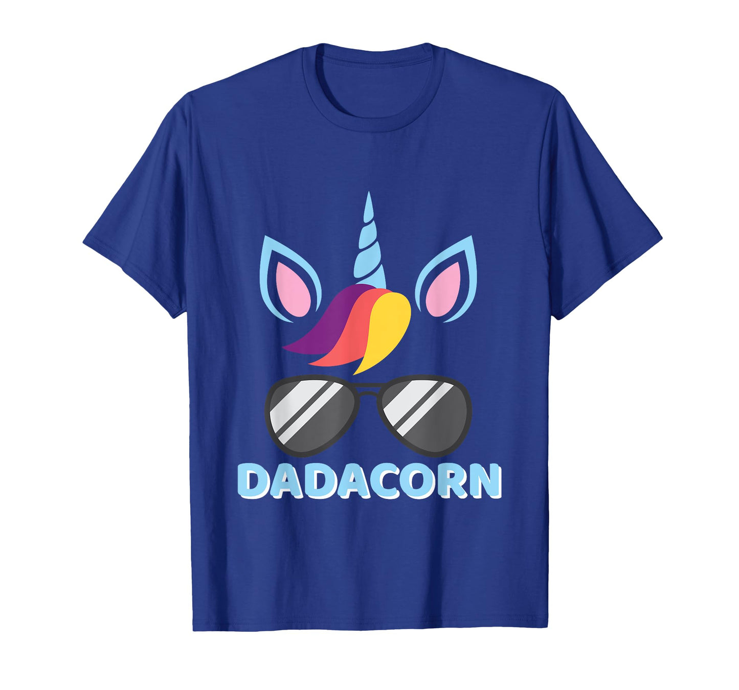 Dadacorn Unicorn Dad Sunglasses Fun T Shirt For Him T-Shirt